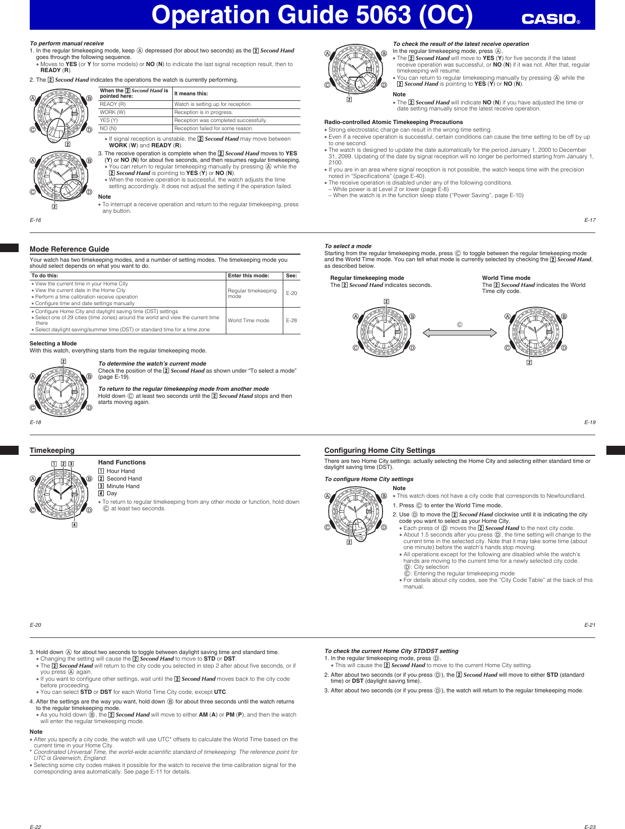 Page 3 of 6 - Casio Casio-Casio-Watch-5063-Oc-Users-Manual- QW-5063OC  Casio-casio-watch-5063-oc-users-manual