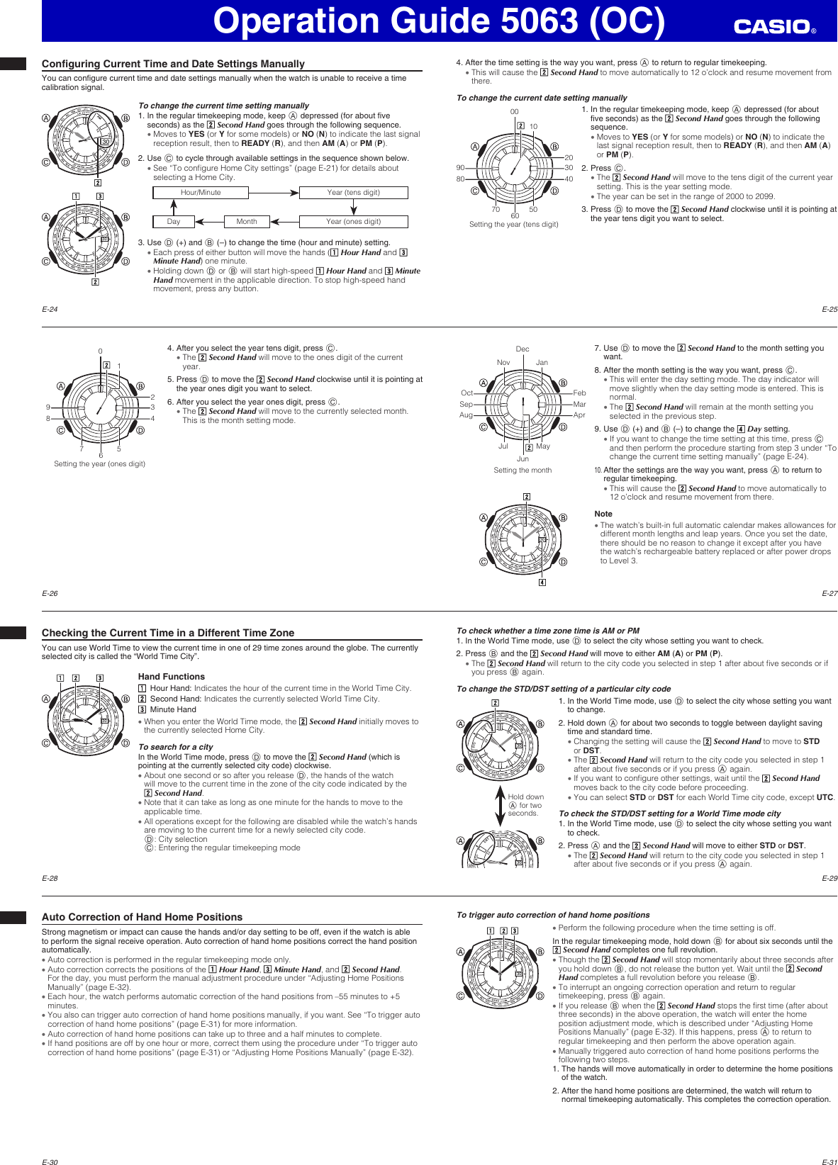 Page 4 of 6 - Casio Casio-Casio-Watch-5063-Oc-Users-Manual- QW-5063OC  Casio-casio-watch-5063-oc-users-manual