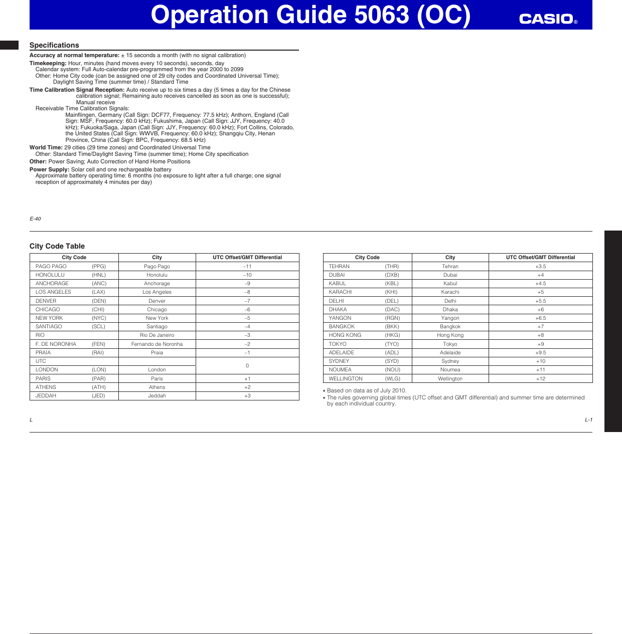 Page 6 of 6 - Casio Casio-Casio-Watch-5063-Oc-Users-Manual- QW-5063OC  Casio-casio-watch-5063-oc-users-manual