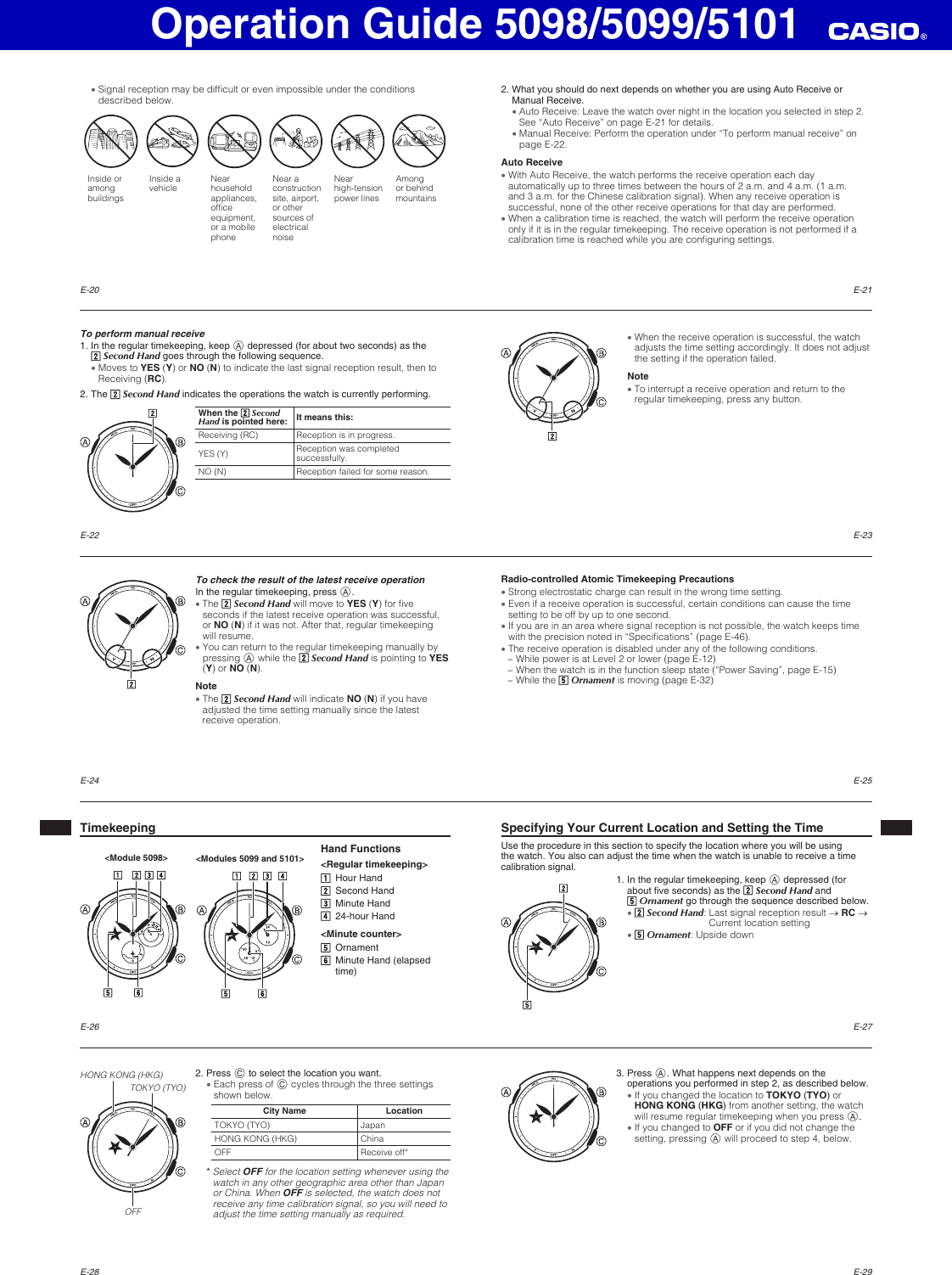 Page 3 of 5 - Casio Casio-Casio-Watch-5099-Users-Manual- QW-5098_5099_5101  Casio-casio-watch-5099-users-manual