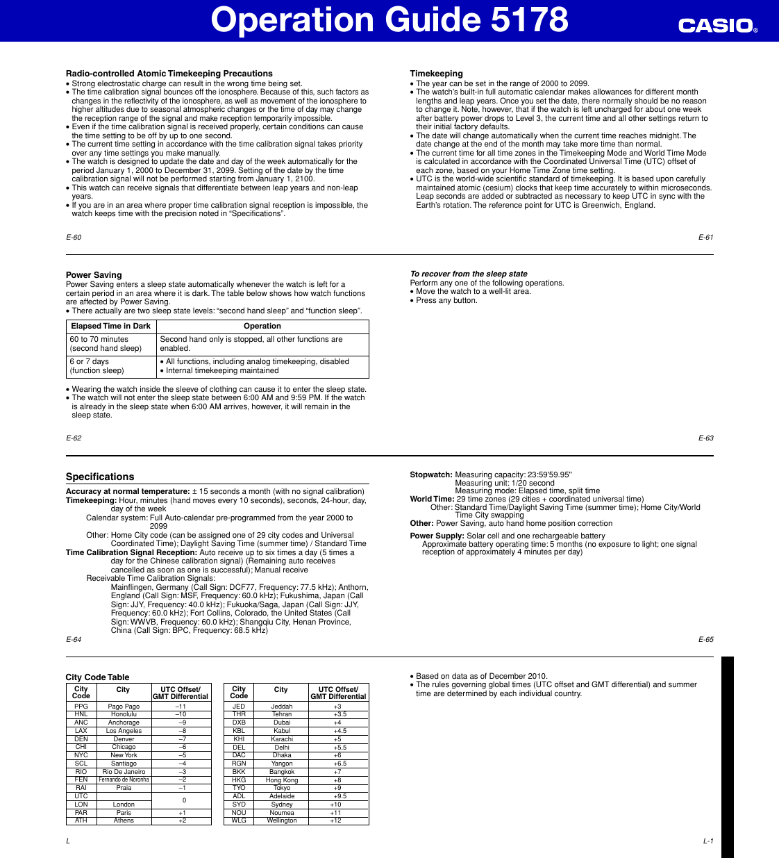 Page 7 of 7 - Casio Casio-Casio-Watch-5178-Users-Manual- QW-5178  Casio-casio-watch-5178-users-manual