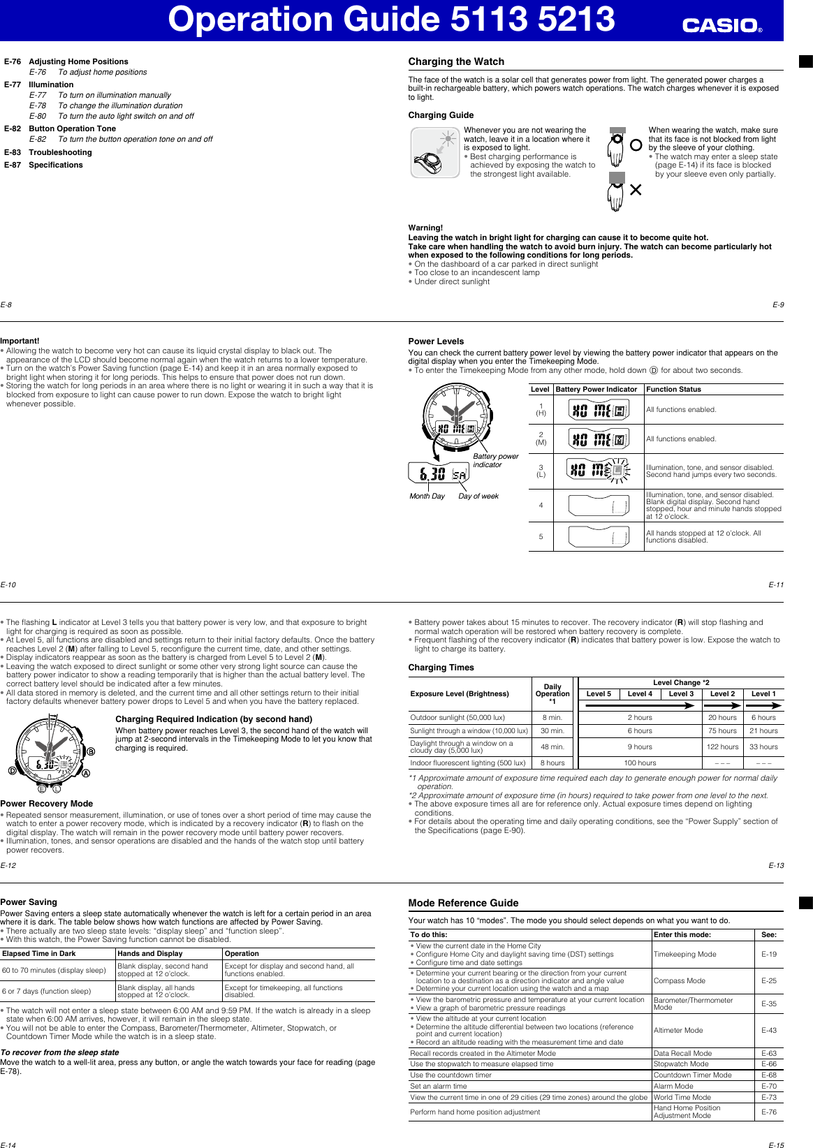 Page 2 of 12 - Casio Casio-Casio-Watch-5213-Users-Manual- QW-5113_5213  Casio-casio-watch-5213-users-manual