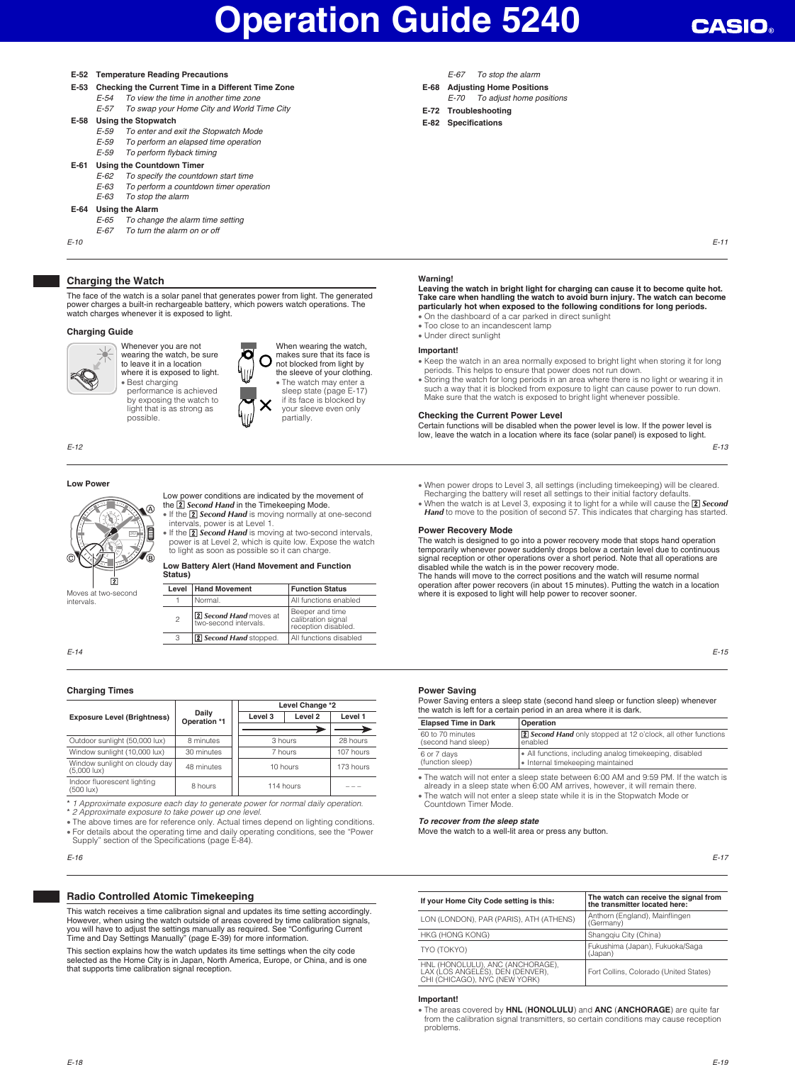 Page 2 of 9 - Casio Casio-Casio-Watch-5240-Users-Manual- QW-5240  Casio-casio-watch-5240-users-manual