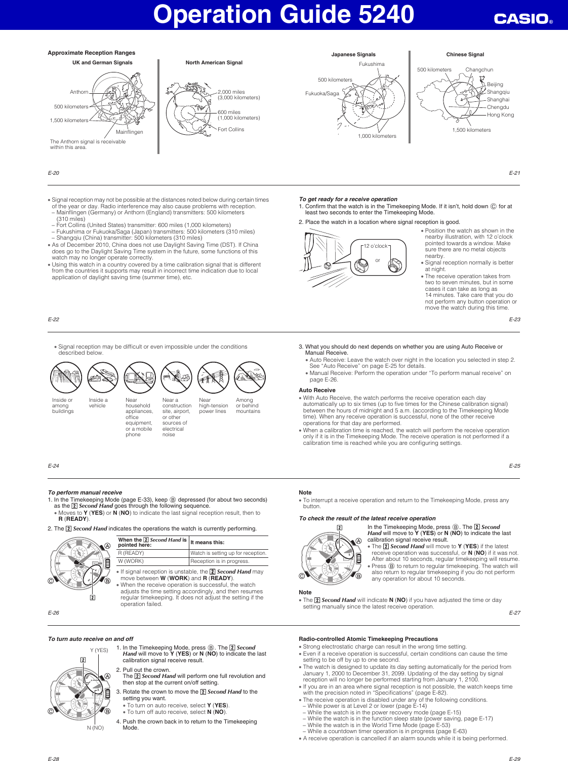 Page 3 of 9 - Casio Casio-Casio-Watch-5240-Users-Manual- QW-5240  Casio-casio-watch-5240-users-manual