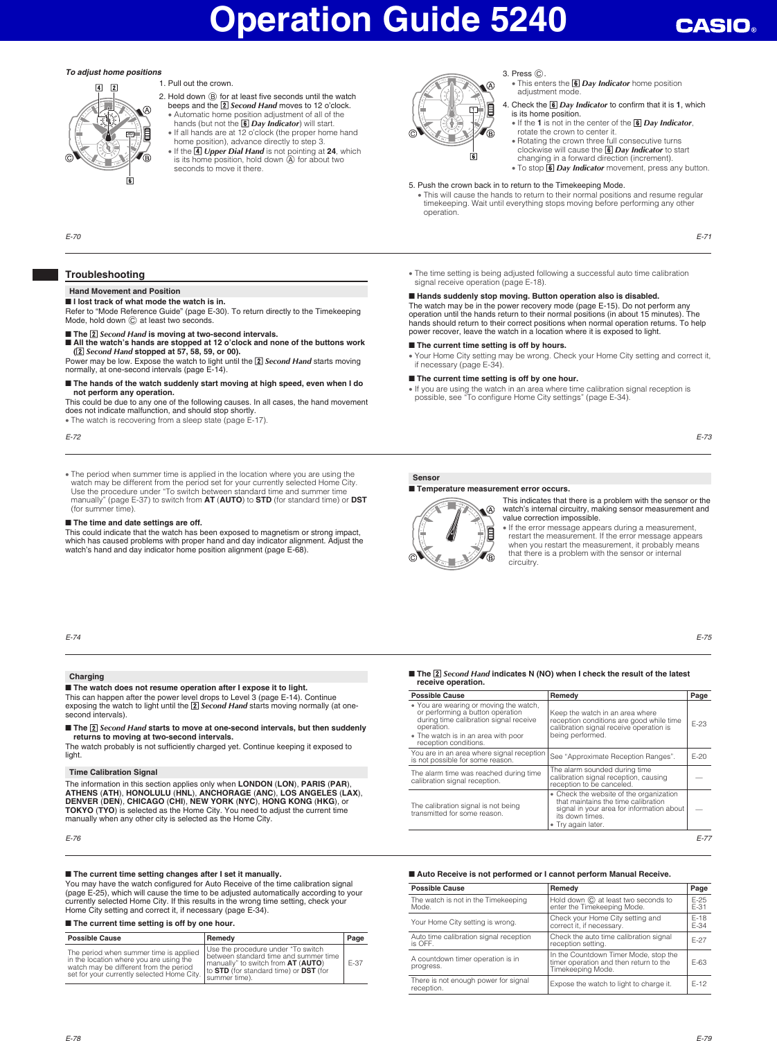 Page 8 of 9 - Casio Casio-Casio-Watch-5240-Users-Manual- QW-5240  Casio-casio-watch-5240-users-manual