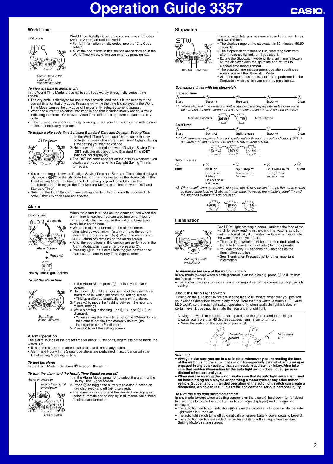 Page 2 of 4 - Casio Casio-Casio-Watch-Mo0405-Ea-Users-Manual- QW-3357  Casio-casio-watch-mo0405-ea-users-manual