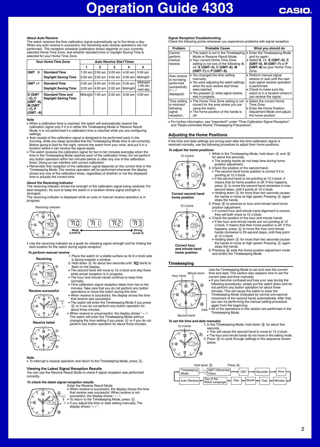 Page 2 of 3 - Casio Casio-Casio-Watch-Mo0510-Ea-Users-Manual- QW-4303  Casio-casio-watch-mo0510-ea-users-manual