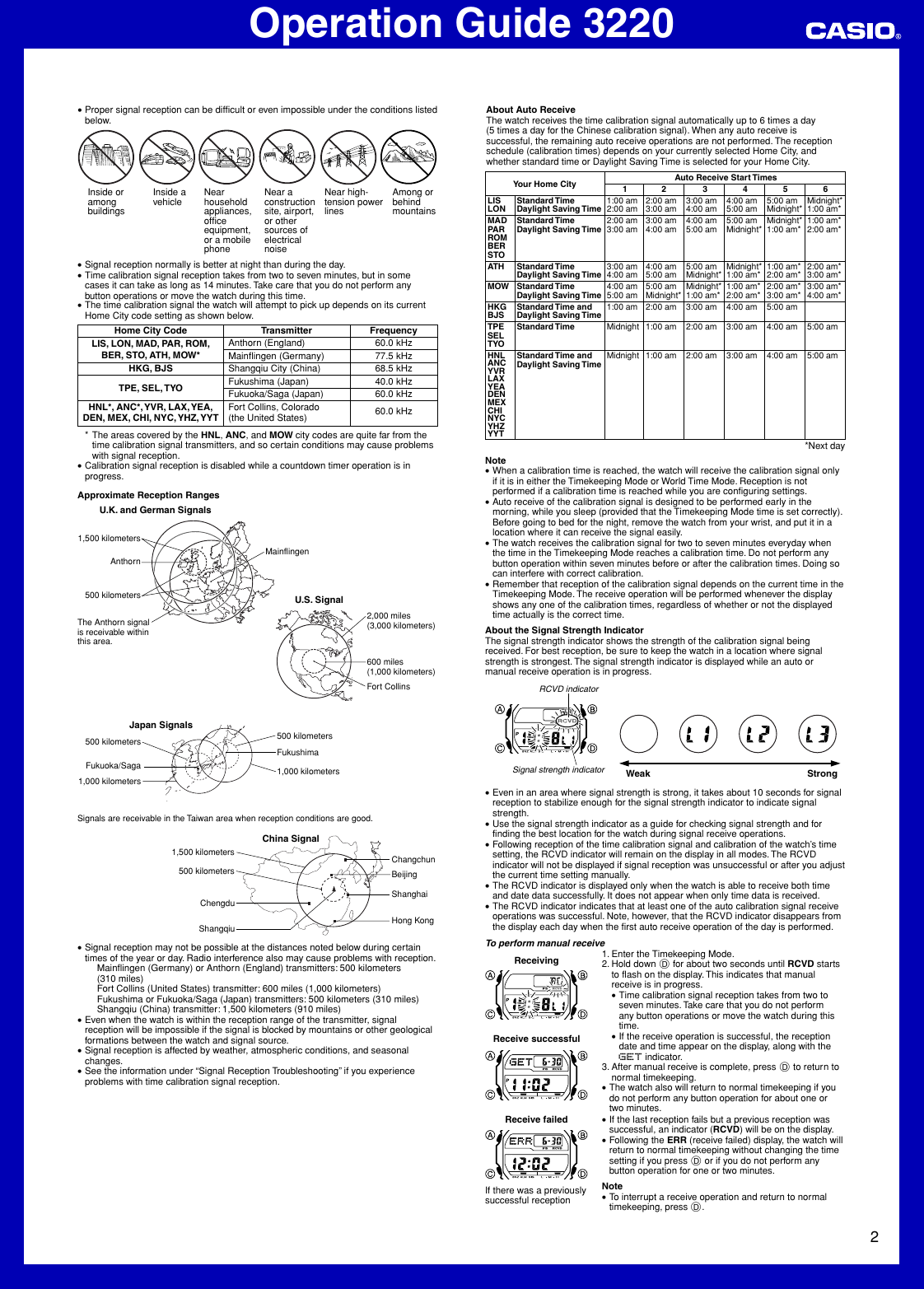 Casio Watch Mo1007 Ea Users Manual QW 3220