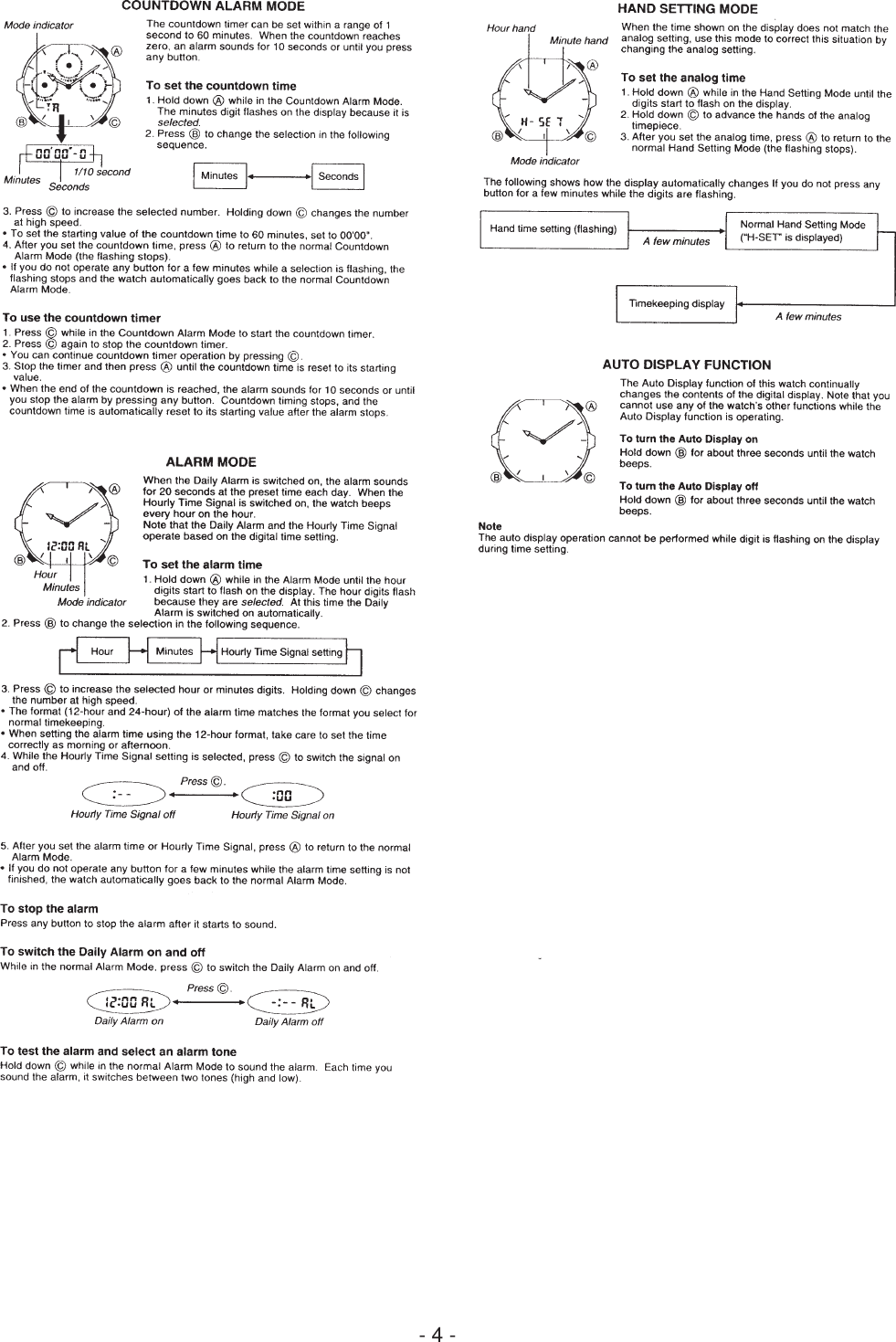 Page 2 of 2 - Casio Casio-Casio-Watch-Qw-1356-Users-Manual- S/M-494(QW-1349/1350/1356)  Casio-casio-watch-qw-1356-users-manual