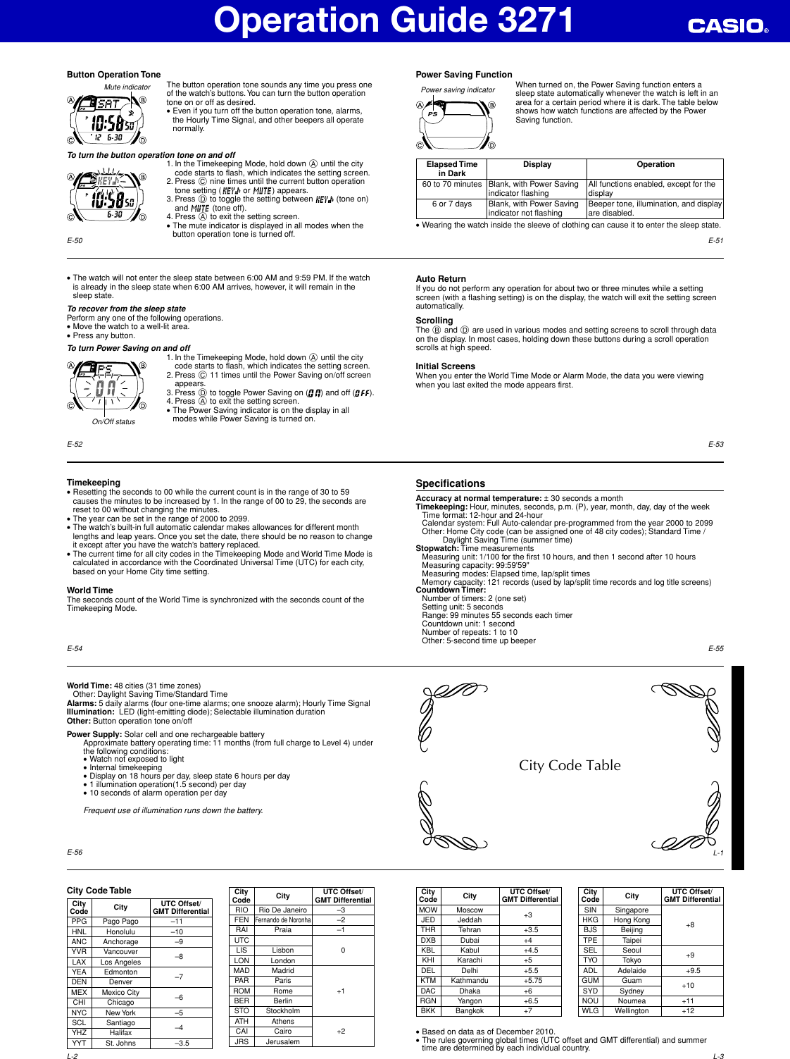 Page 6 of 6 - Casio Casio-Casio-Ws220-Wrist-Watch-Ws220-1Av-Users-Manual- QW-3271  Casio-casio-ws220-wrist-watch-ws220-1av-users-manual