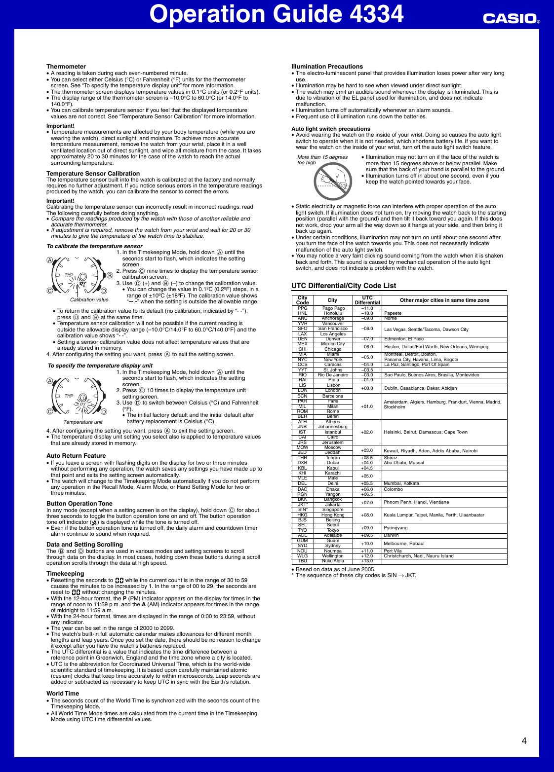 Page 4 of 4 - Casio Casio-Efa119Bk-1Av-Operation-Manual- QW-4334  Casio-efa119bk-1av-operation-manual