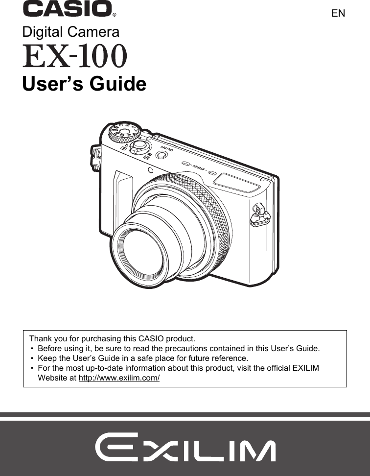 Casio Ex 100 Owners Manual