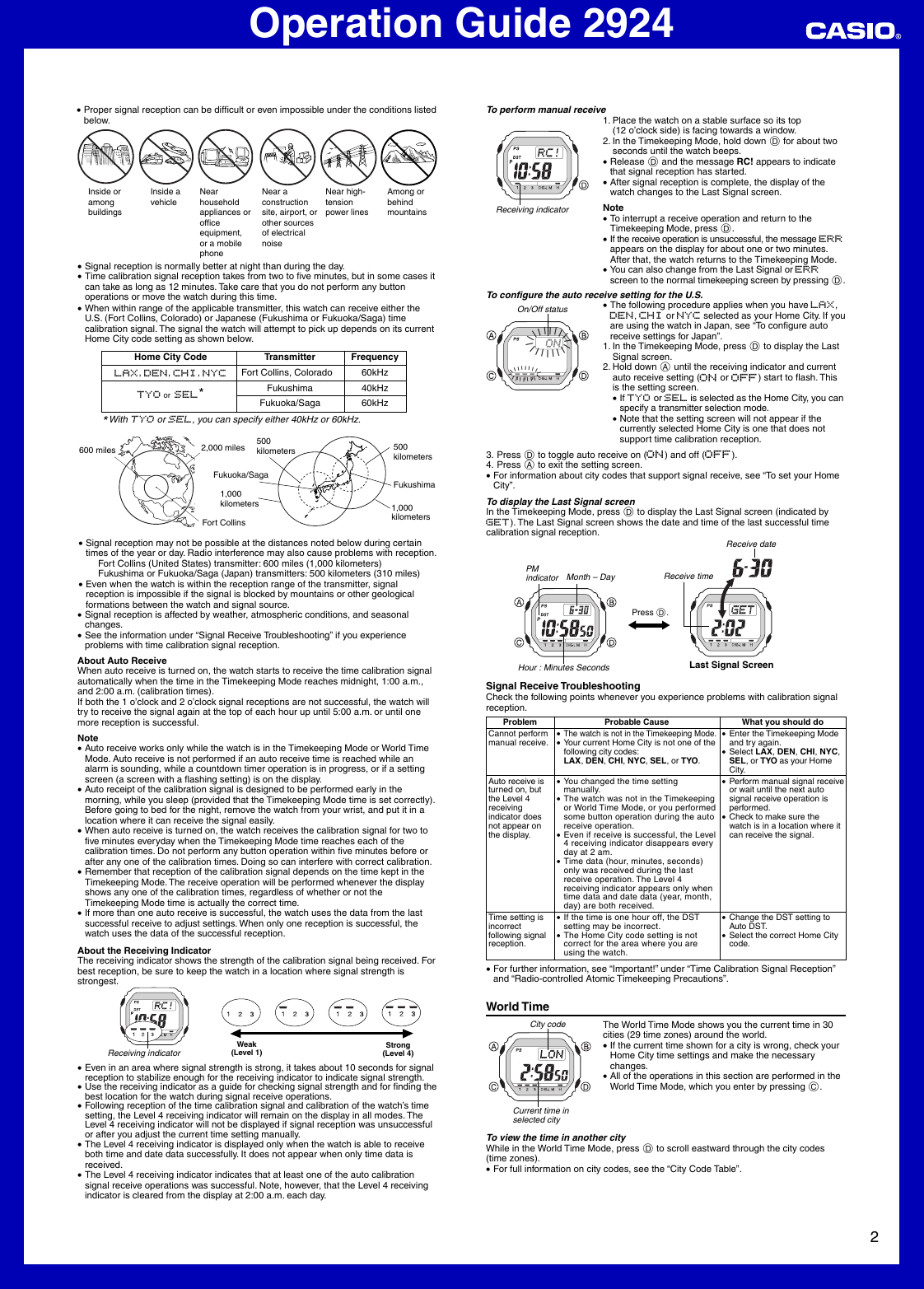 Page 2 of 6 - Casio Casio-G-Shock-Gw5600J-1-Operation-Manual- QW-2924  Casio-g-shock-gw5600j-1-operation-manual