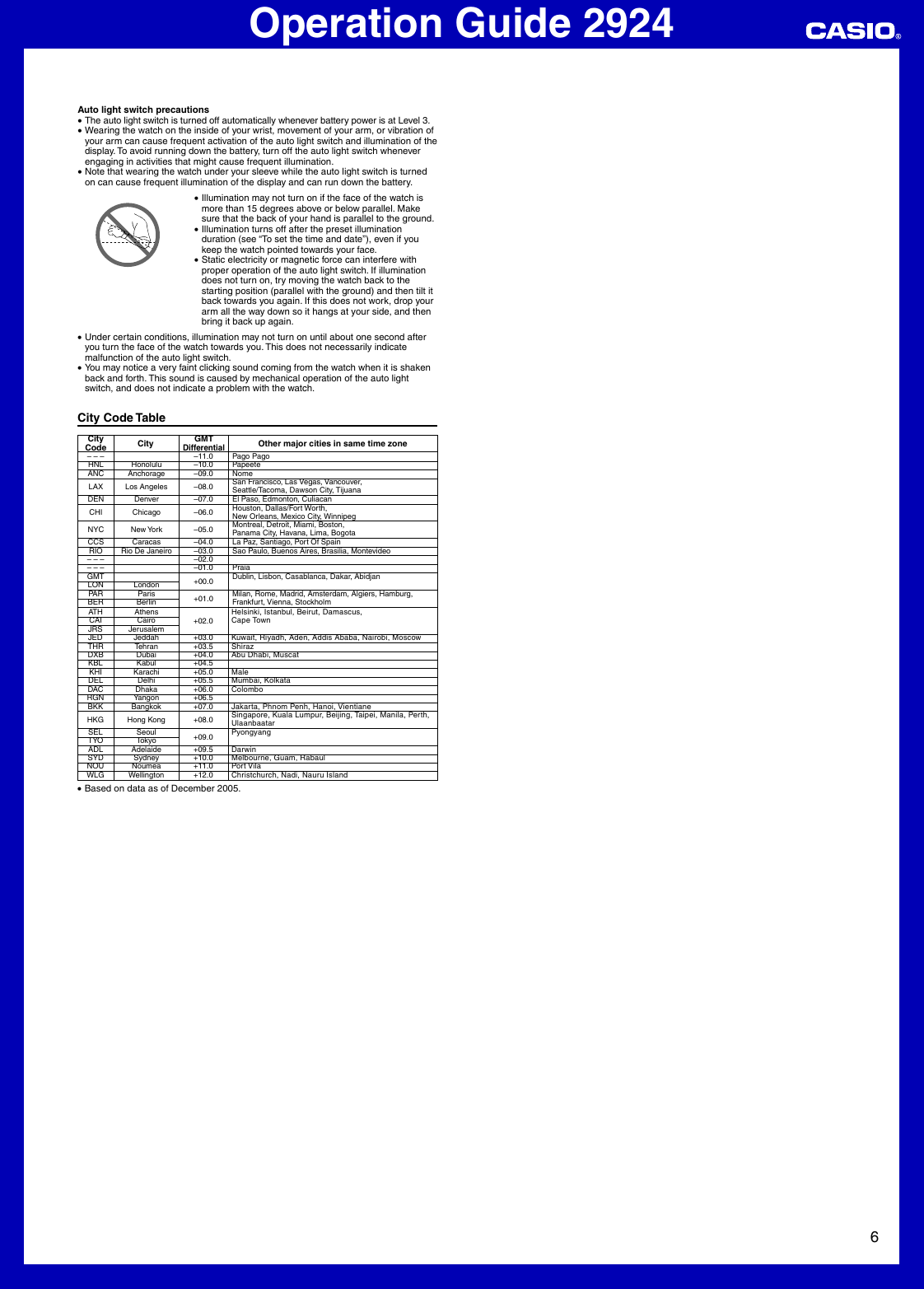 Page 6 of 6 - Casio Casio-G-Shock-Gw5600J-1-Operation-Manual- QW-2924  Casio-g-shock-gw5600j-1-operation-manual