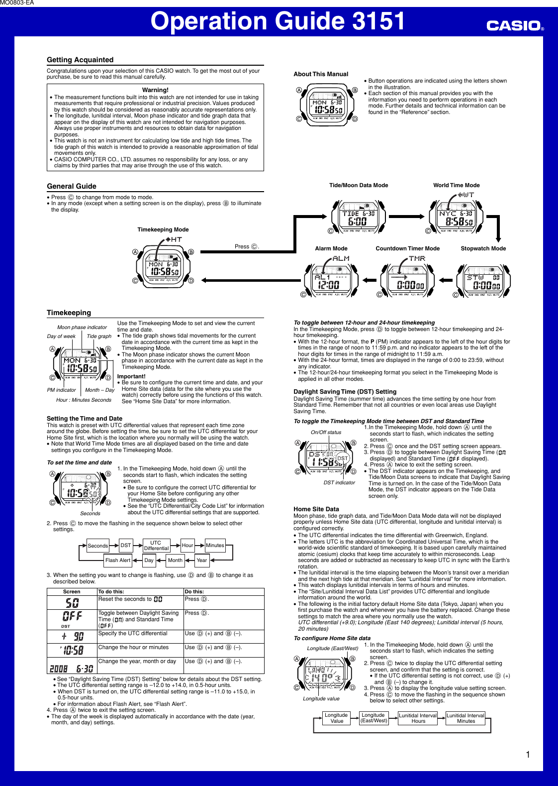 Casio Glx 5600 1Dr Operation Manual QW 3151