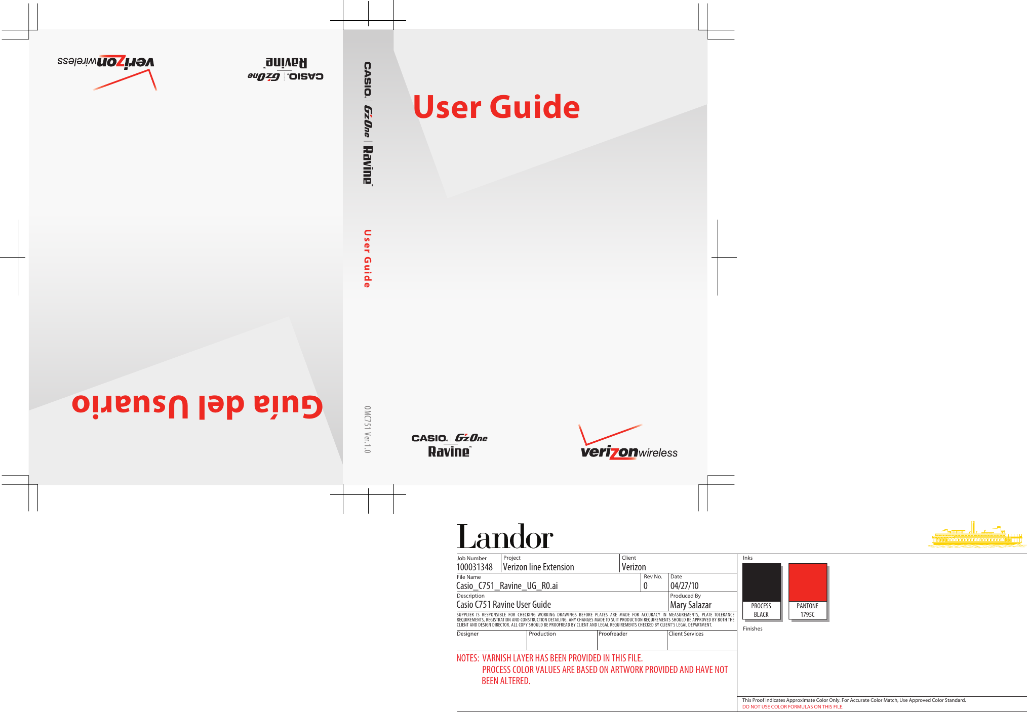 Casio Gzone Ravine Users Manual