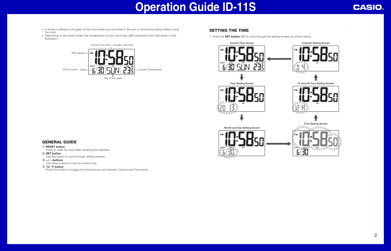 Page 2 of 3 - Casio Casio-Id-11S-Owners-Manual- ID-11S  Casio-id-11s-owners-manual