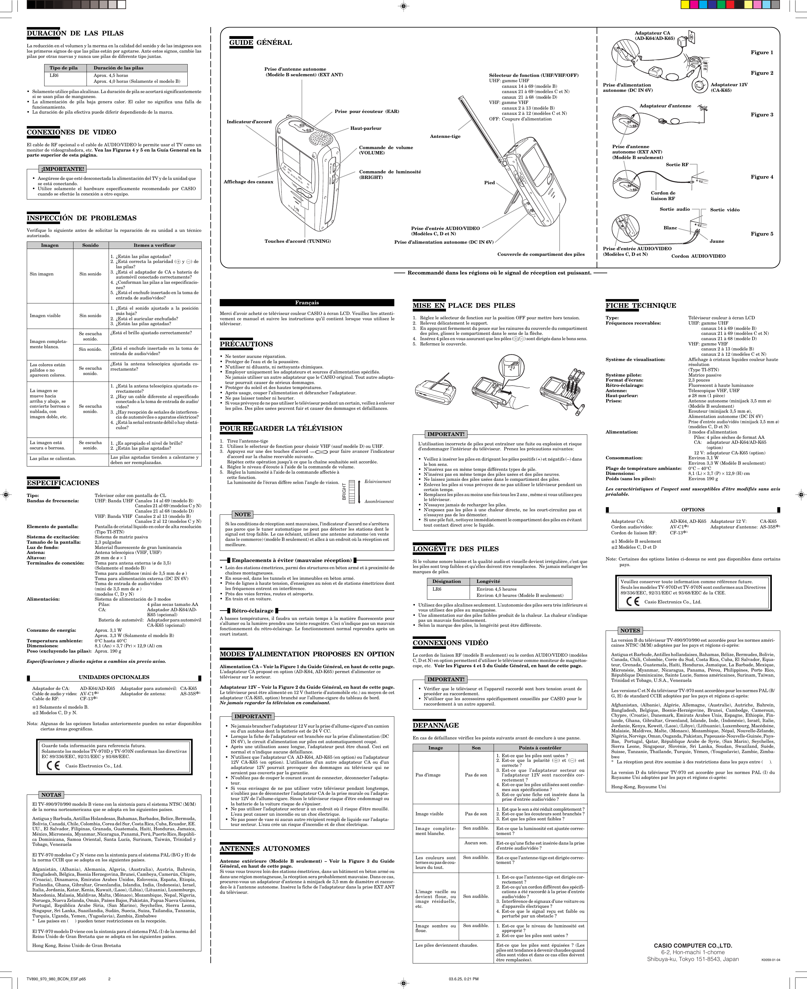 Page 2 of 2 - Casio Casio-Lcd-Color-Television-Tv-890-990-Users-Manual-  Casio-lcd-color-television-tv-890-990-users-manual