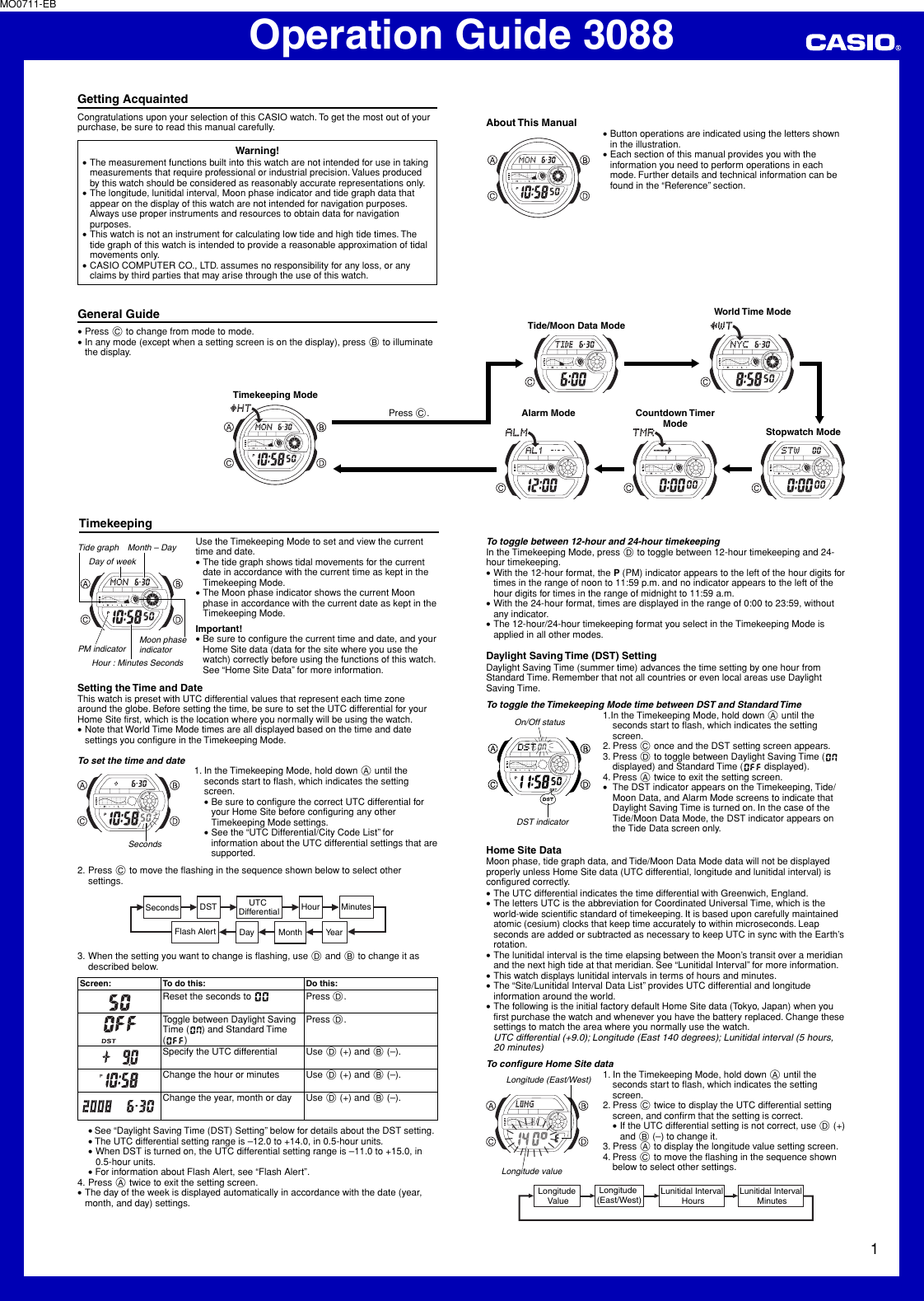 Page 1 of 5 - Casio Casio-Mo0711-Eb-Users-Manual- QW-3088  Casio-mo0711-eb-users-manual