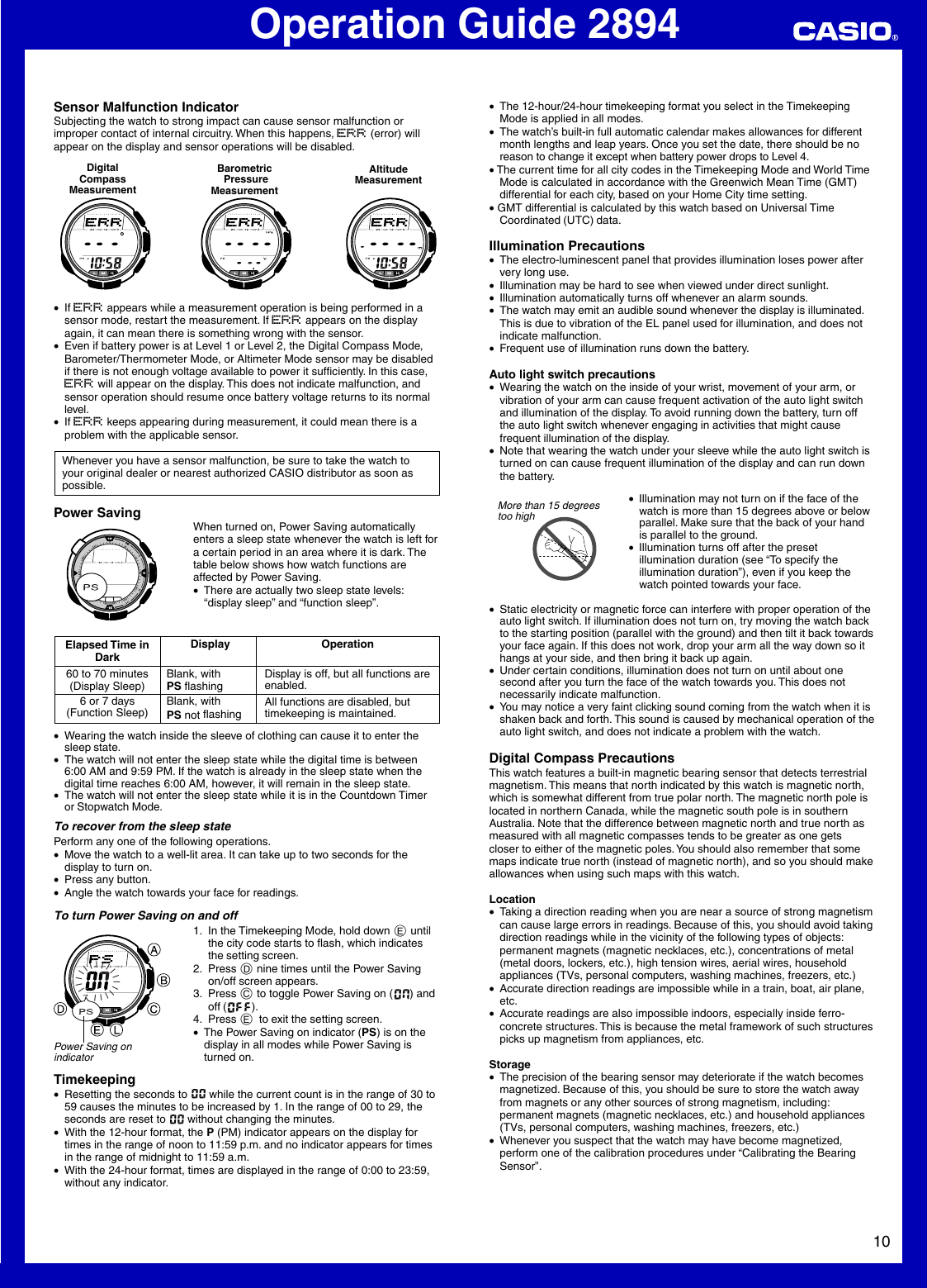 Page 10 of 12 - Casio Casio-Pathfinder-Pag80-Operation-Manual- QW-2894  Casio-pathfinder-pag80-operation-manual