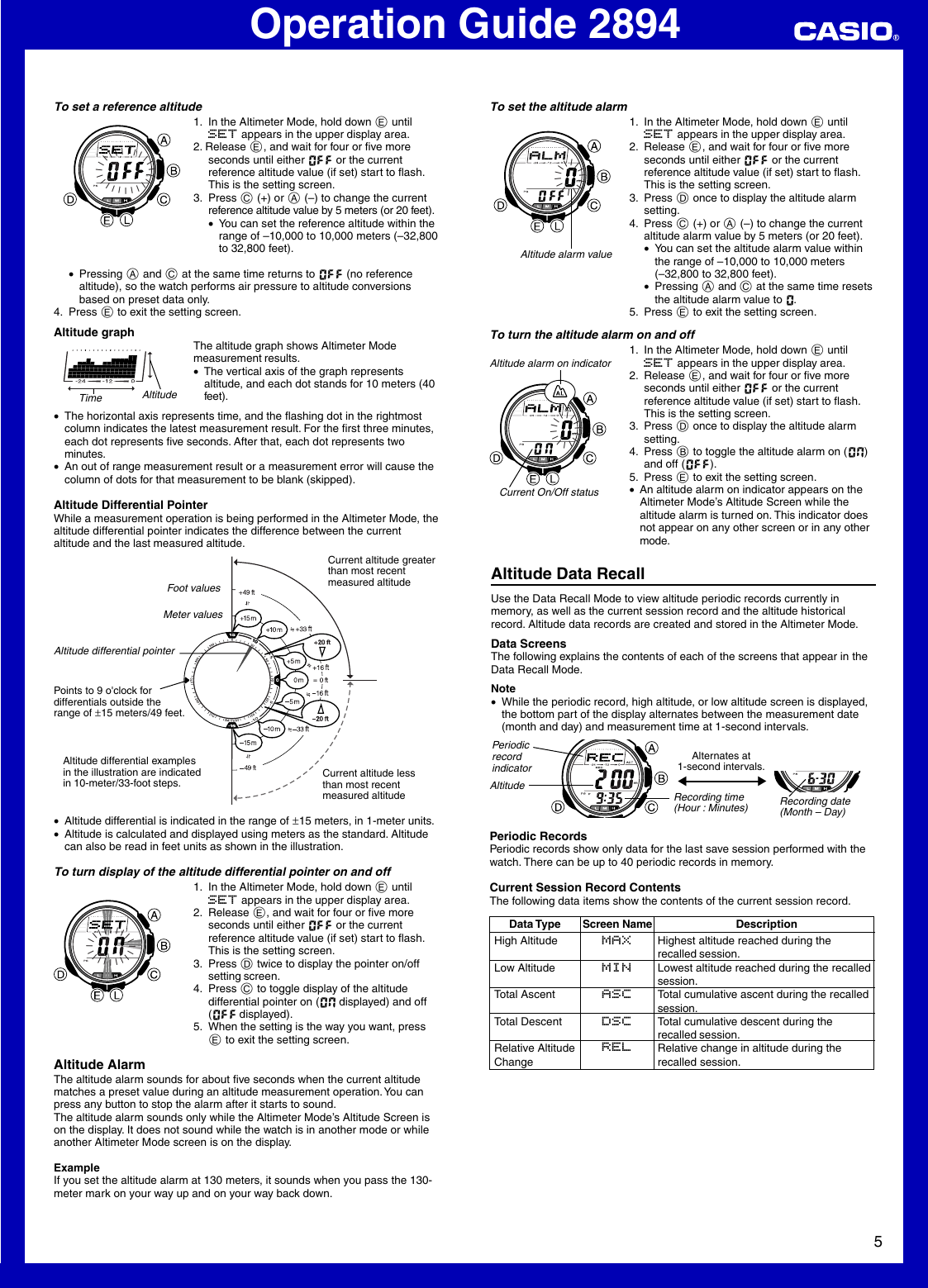 Page 5 of 12 - Casio Casio-Pathfinder-Pag80-Operation-Manual- QW-2894  Casio-pathfinder-pag80-operation-manual