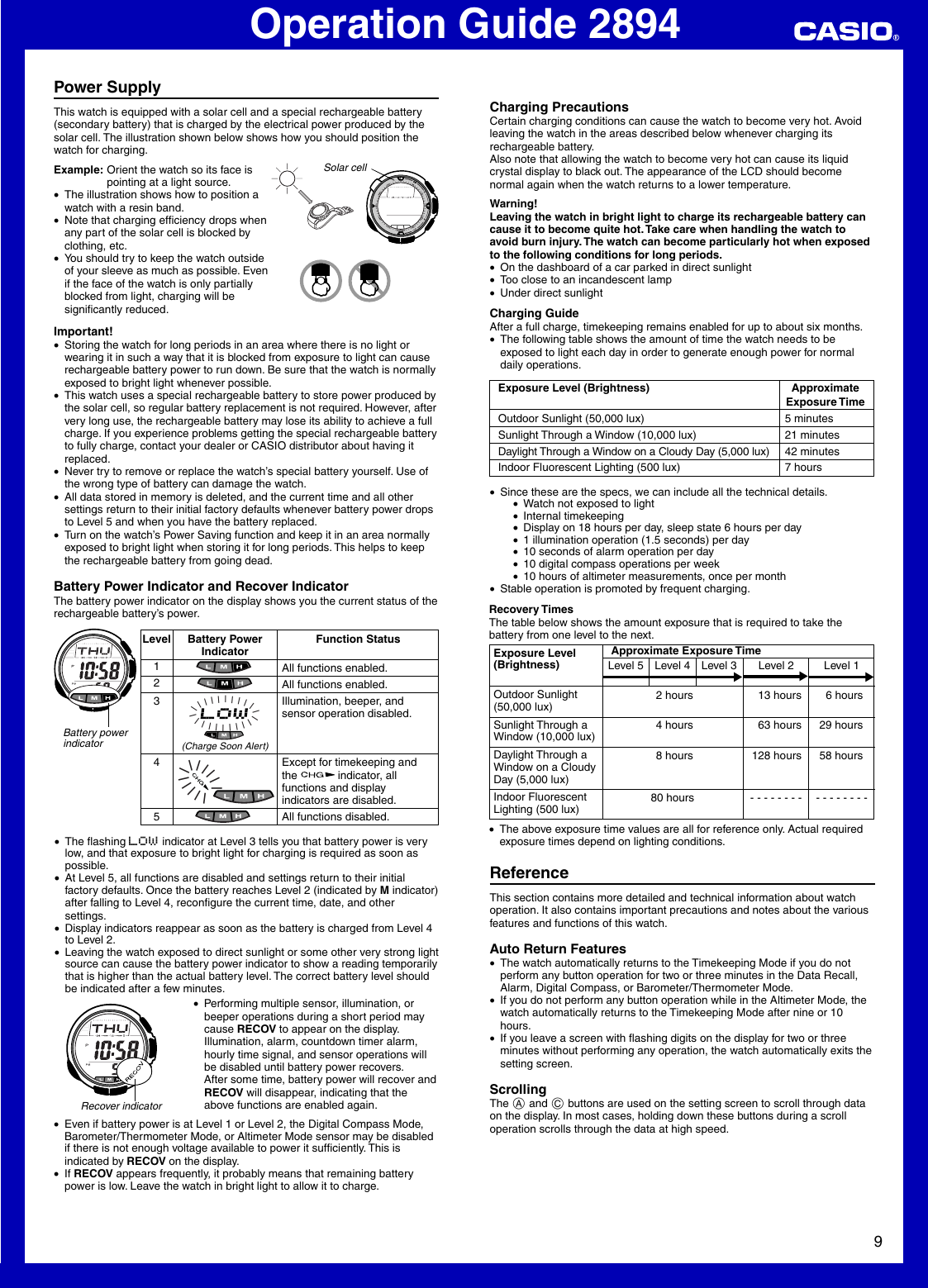 Page 9 of 12 - Casio Casio-Pathfinder-Pag80-Operation-Manual- QW-2894  Casio-pathfinder-pag80-operation-manual