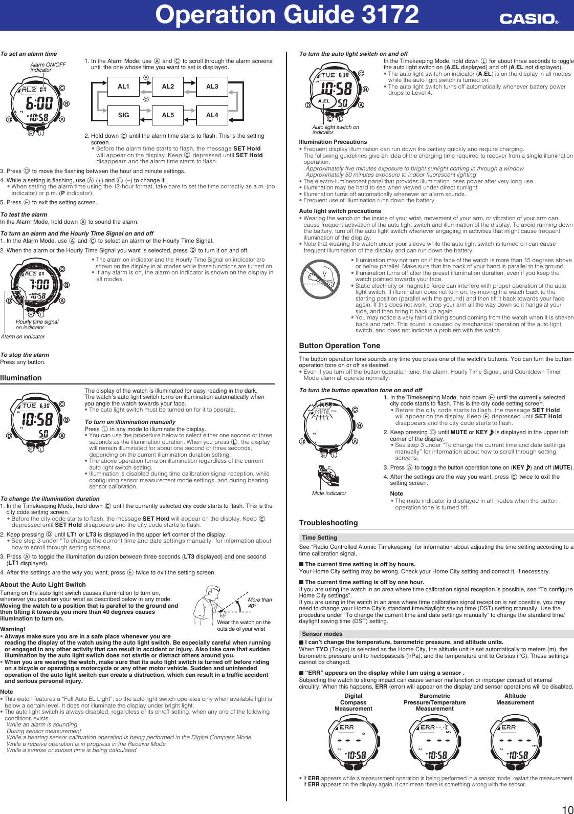Page 10 of 12 - Casio Casio-Paw2000-1Cr-Operation-Manual- QW-3172  Casio-paw2000-1cr-operation-manual