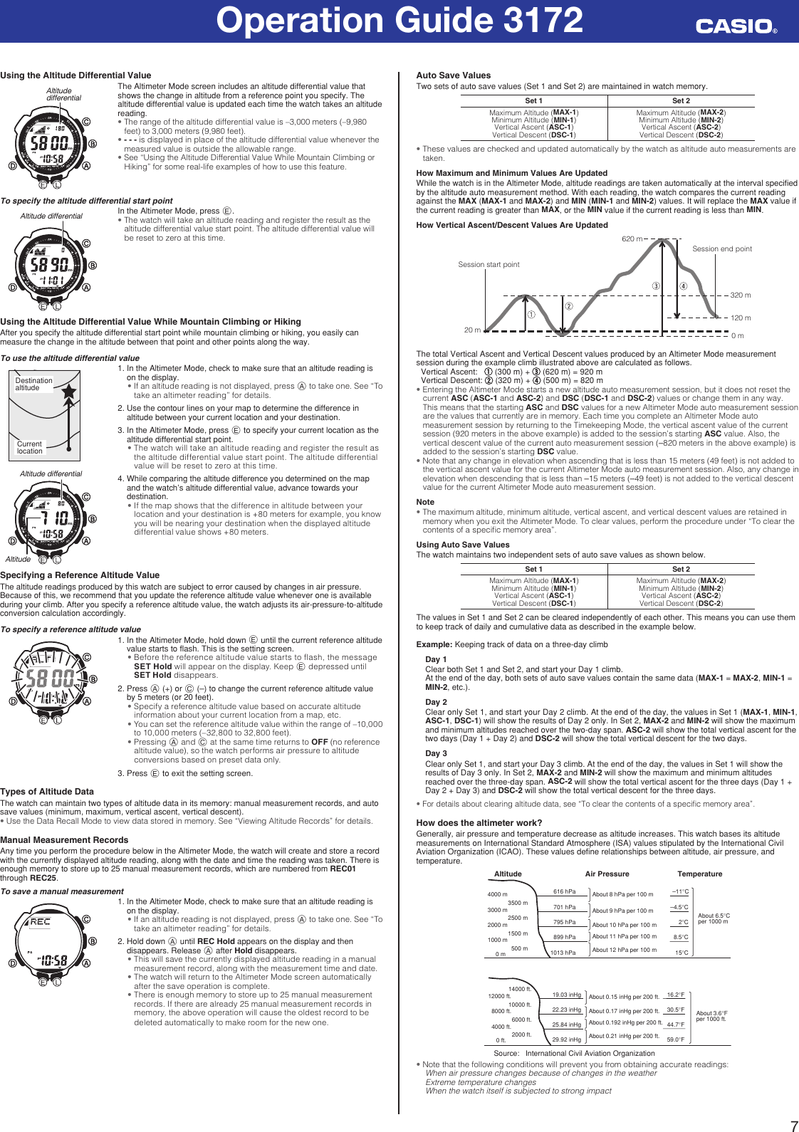 Page 7 of 12 - Casio Casio-Paw2000-1Cr-Operation-Manual- QW-3172  Casio-paw2000-1cr-operation-manual