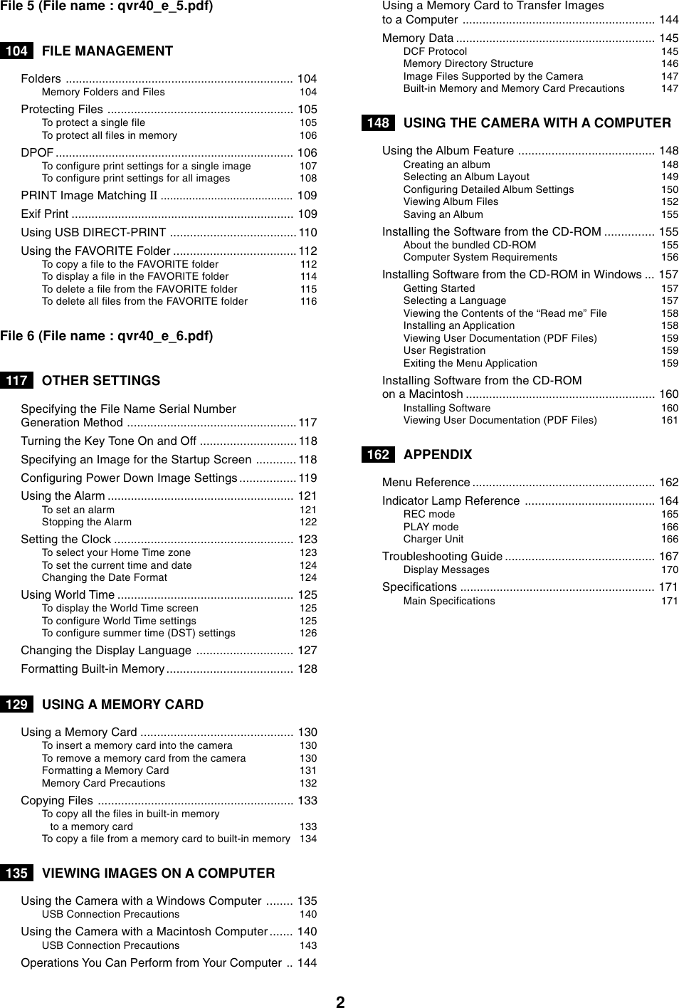 Page 2 of 2 - Casio Casio-Qv-R40-Part-2-Users-Guide- Qvr40_Files_e.p65  Casio-qv-r40-part-2-users-guide