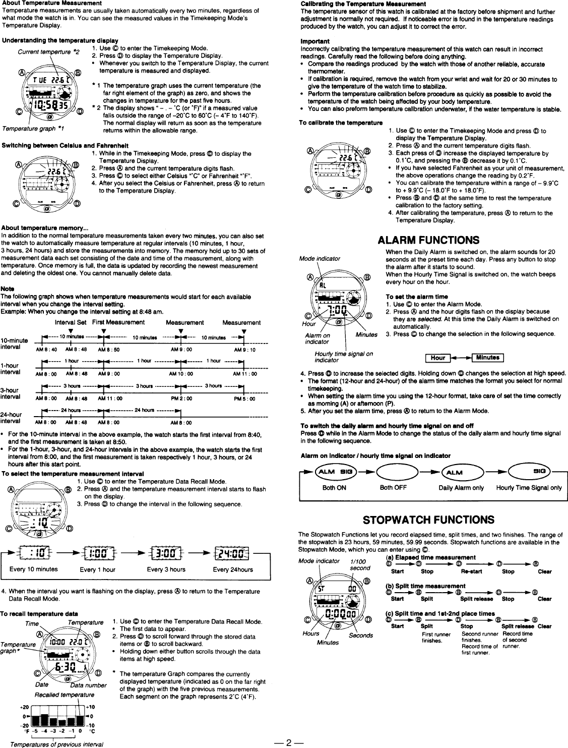 Page 2 of 3 - Casio Casio-Qw-1210-Users-Manual- S/M-467(QW-1210)  Casio-qw-1210-users-manual