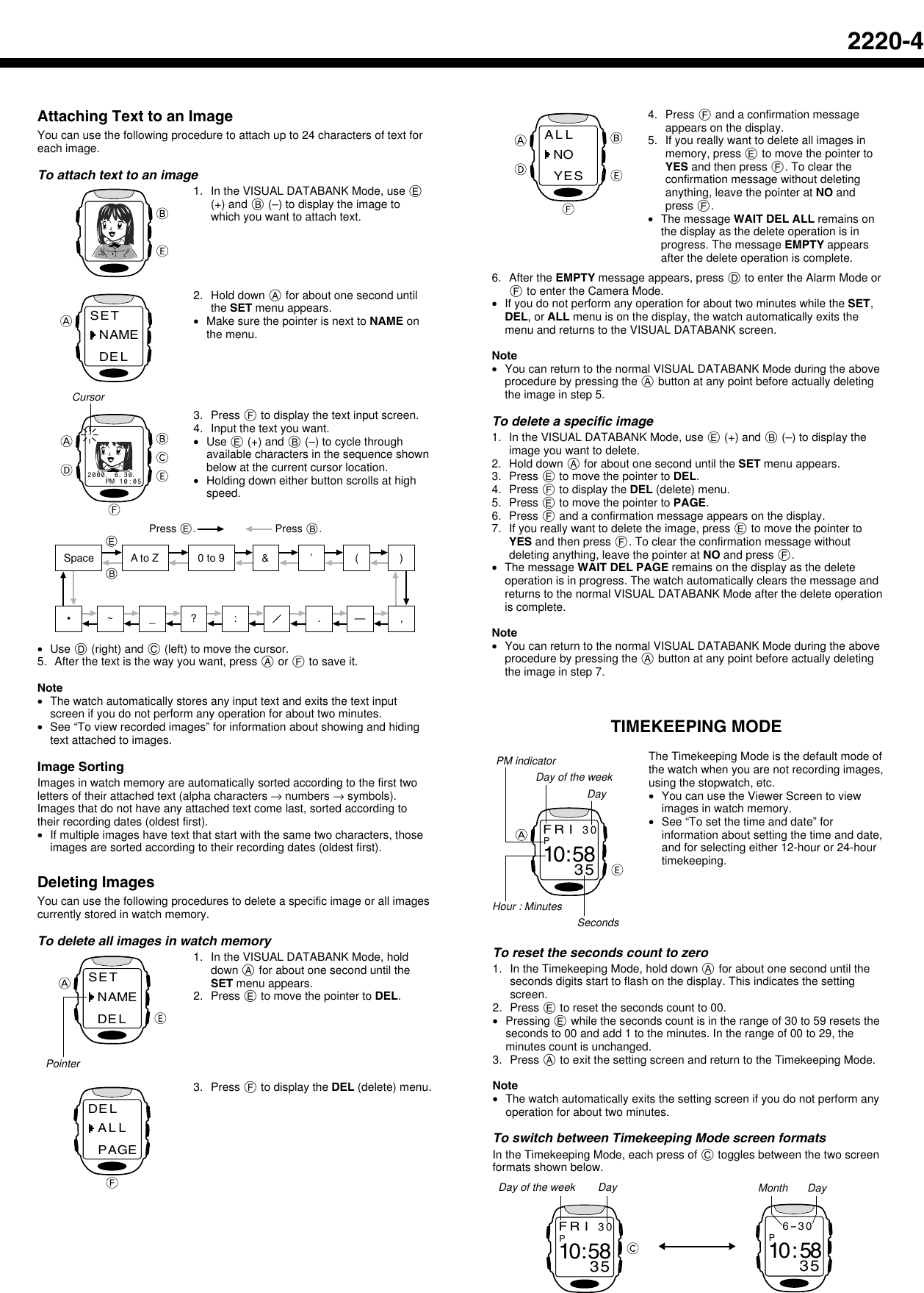 Page 4 of 8 - Casio Casio-Qw-1840-Users-Manual- QW-2220  Casio-qw-1840-users-manual