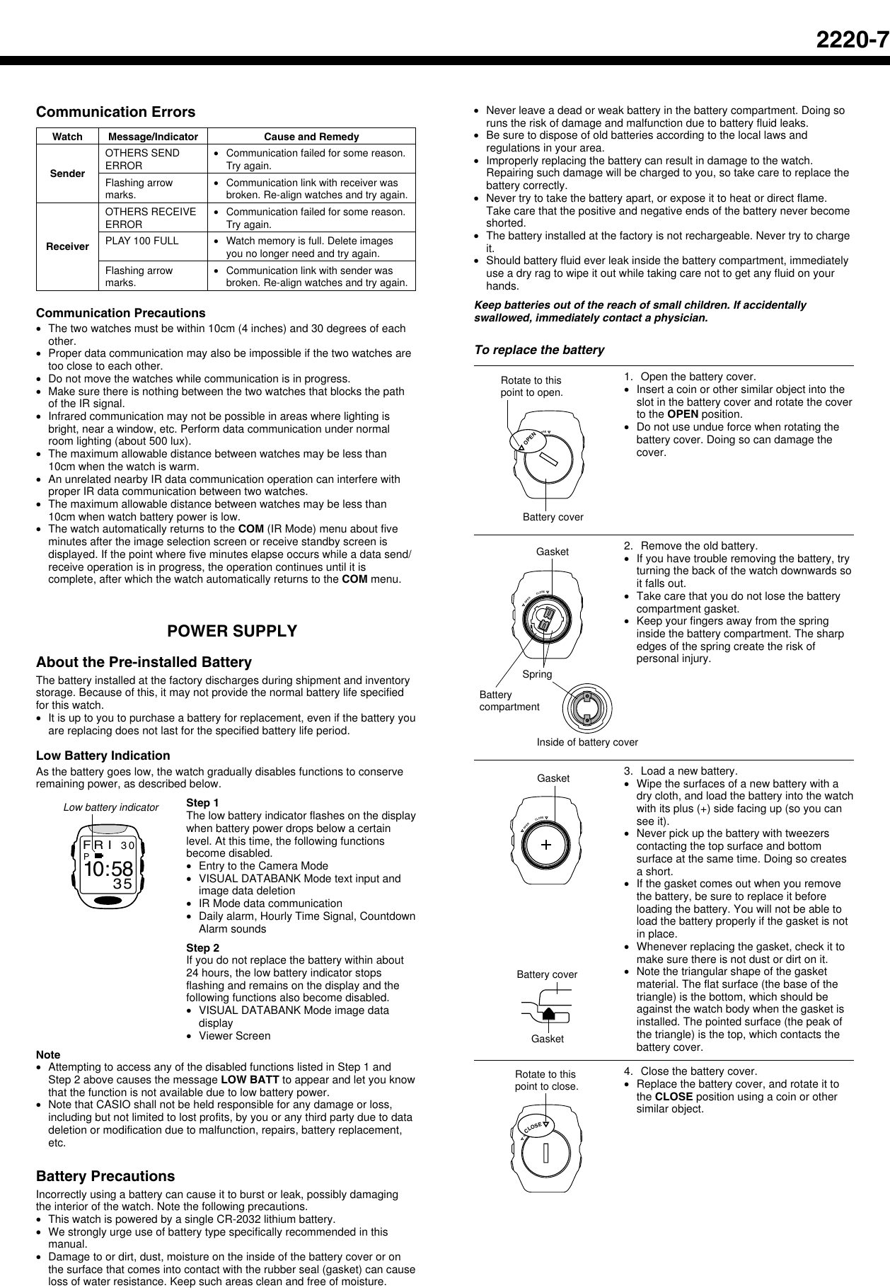 Page 7 of 8 - Casio Casio-Qw-1840-Users-Manual- QW-2220  Casio-qw-1840-users-manual