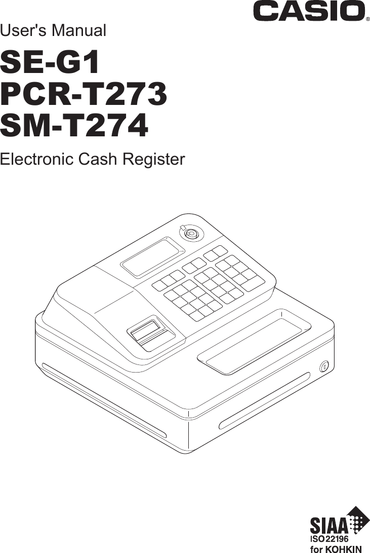 Casio Sm T274 E Owners Manual