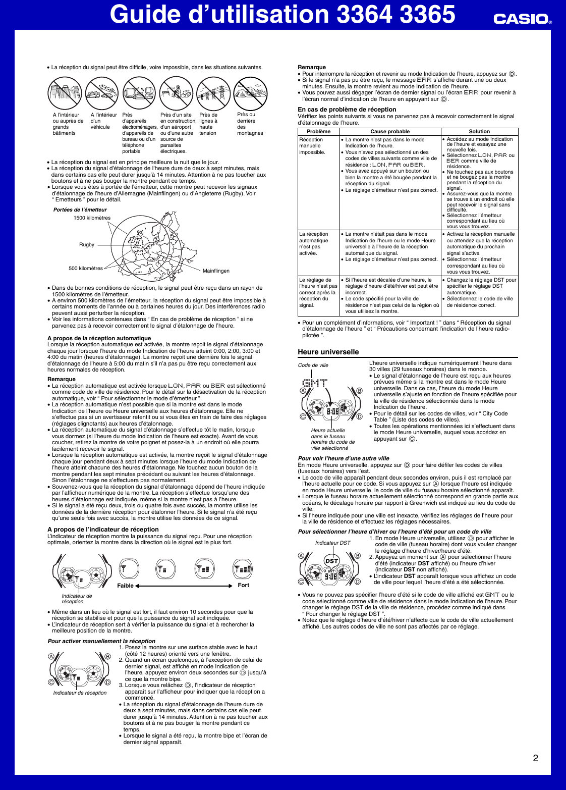 Page 2 of 6 - Casio Casio-Watch-3364-Users-Manual- QW-3364/3365  Casio-watch-3364-users-manual