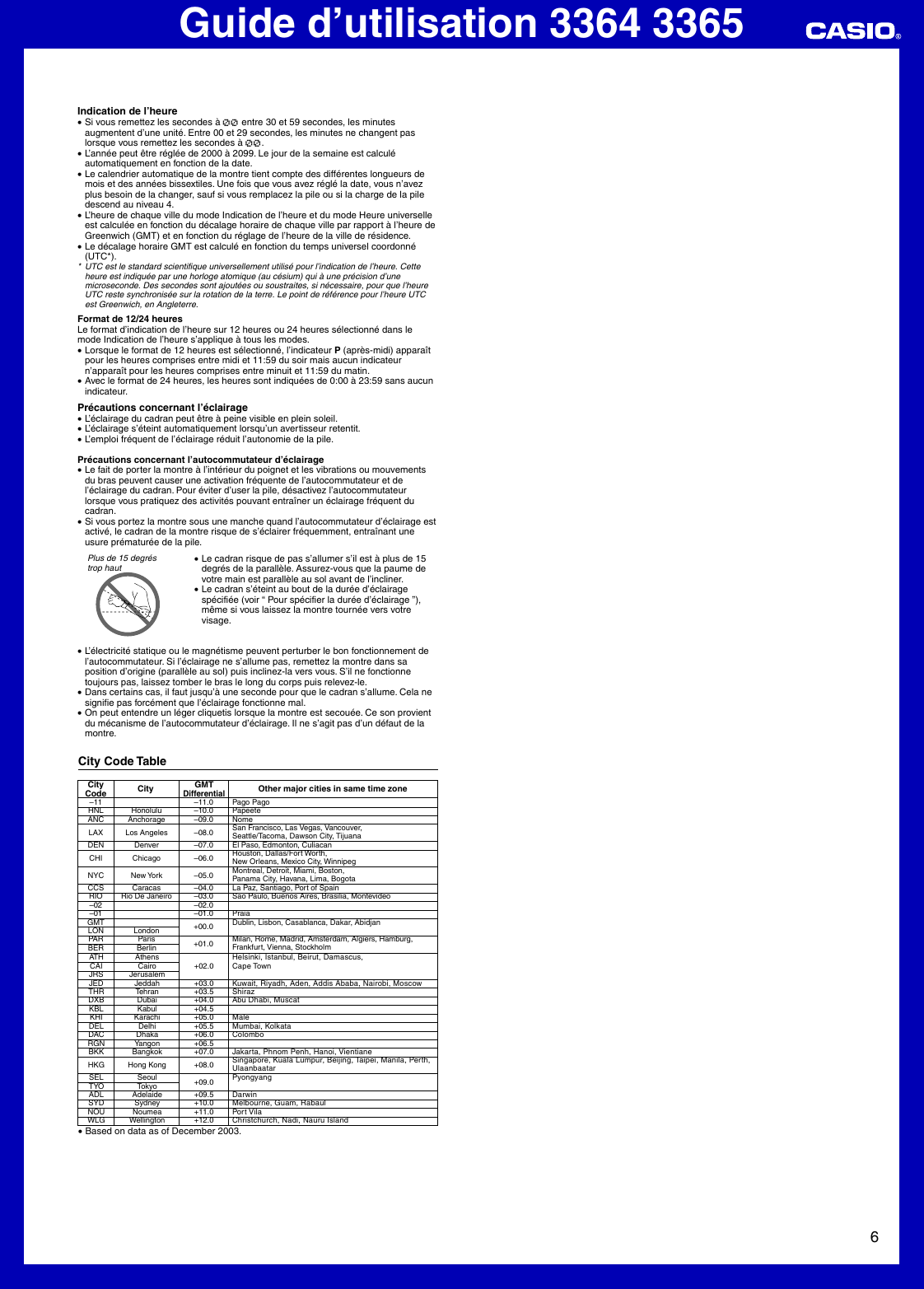 Page 6 of 6 - Casio Casio-Watch-3364-Users-Manual- QW-3364/3365  Casio-watch-3364-users-manual