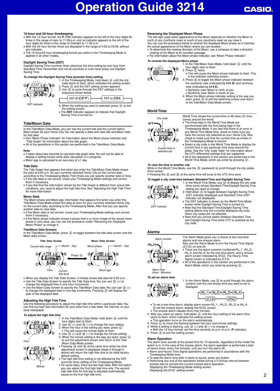 Page 2 of 5 - Casio Casio-Ws210H-1Av-Operation-Manual- QW-3214  Casio-ws210h-1av-operation-manual