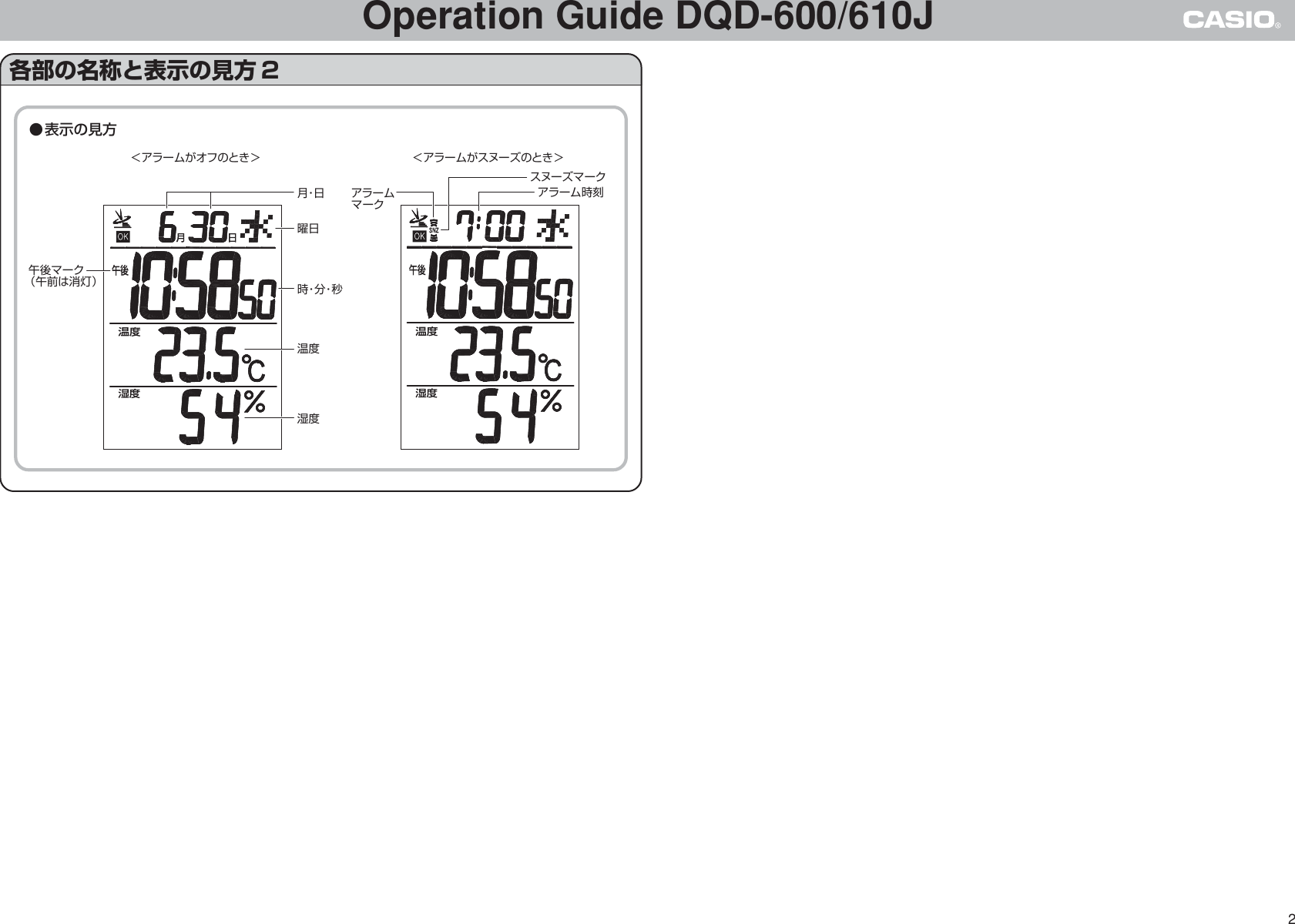 Page 2 of 8 - Casio DQD-600/610J DQD-610J DQD610J