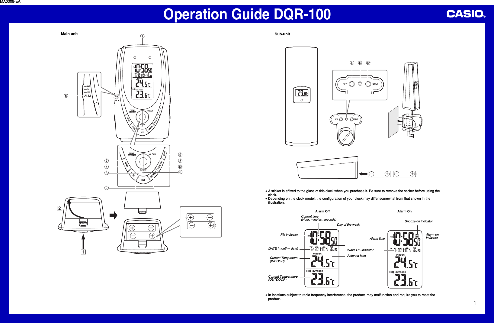 Page 1 of 5 - Casio Dqr DQR-100