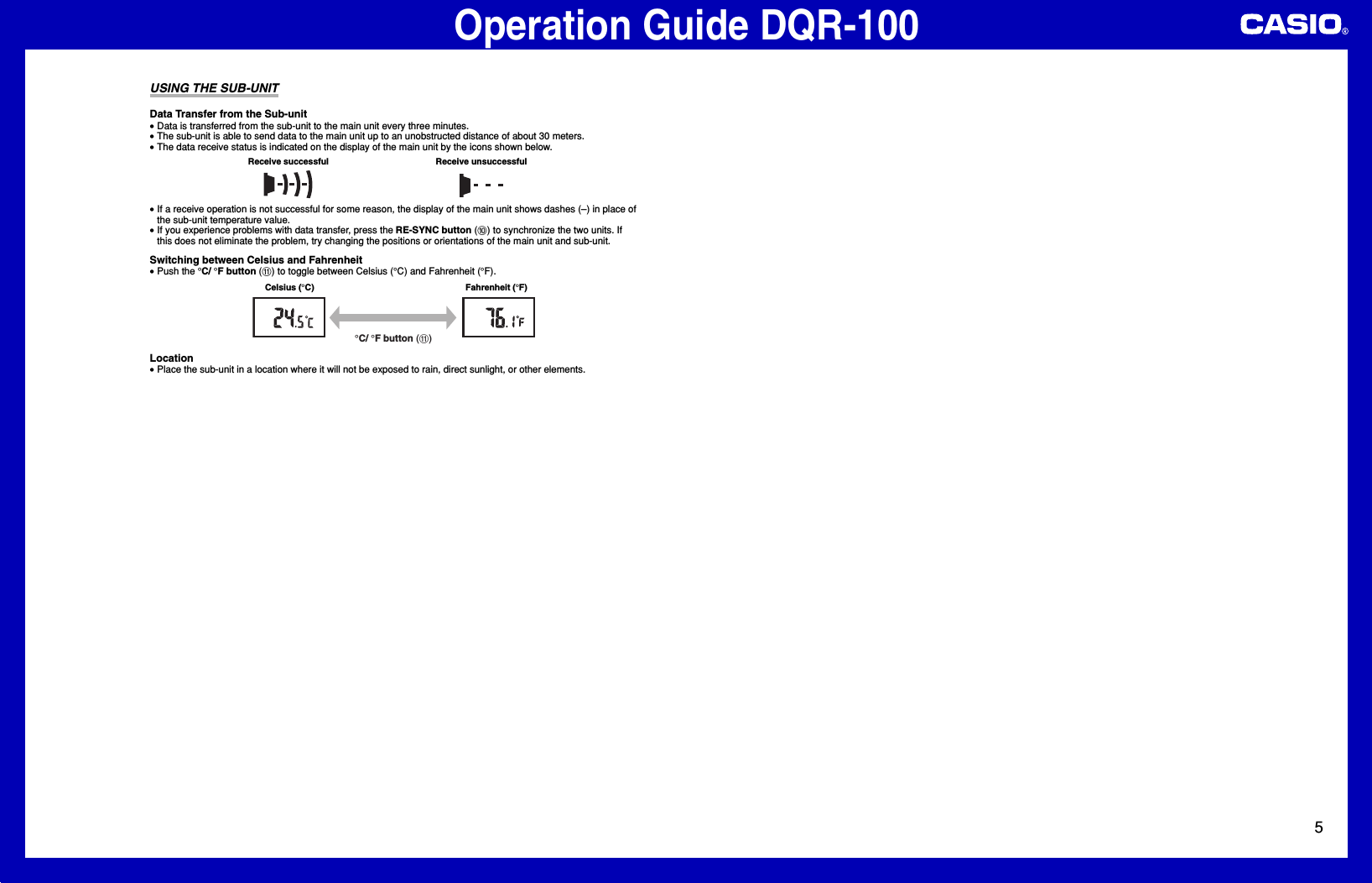 Page 5 of 5 - Casio Dqr DQR-100