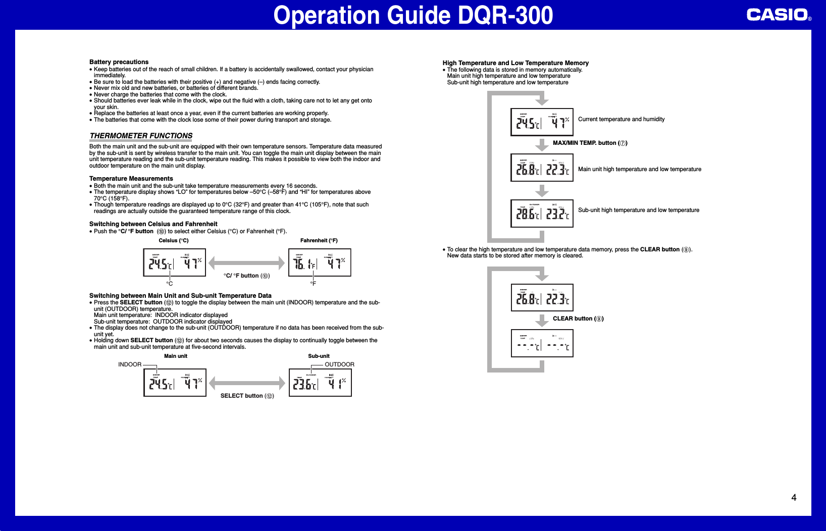 Page 4 of 6 - Casio Dqr DQR-300