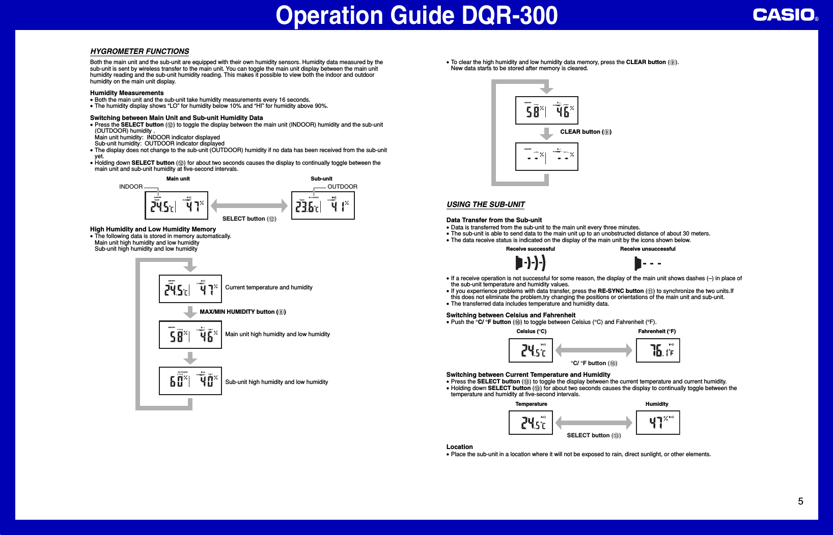 Page 5 of 6 - Casio Dqr DQR-300