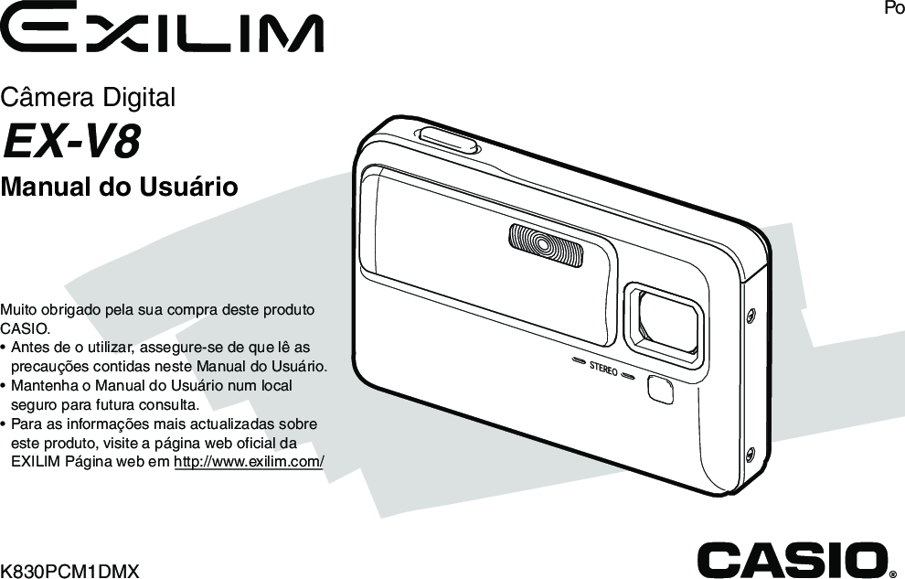 Casio EX V8 EXV8 PT