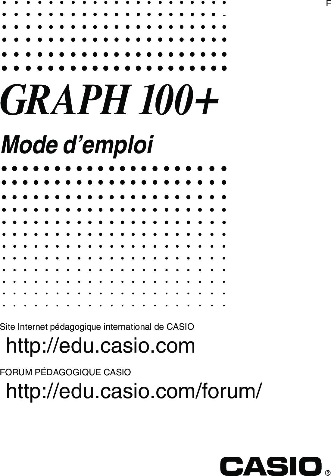 Mode d'emploi Casio GRAPH 65 (Français - 488 des pages Mode d'emploi Casio GRAPH 65 (Français - 488 des pages