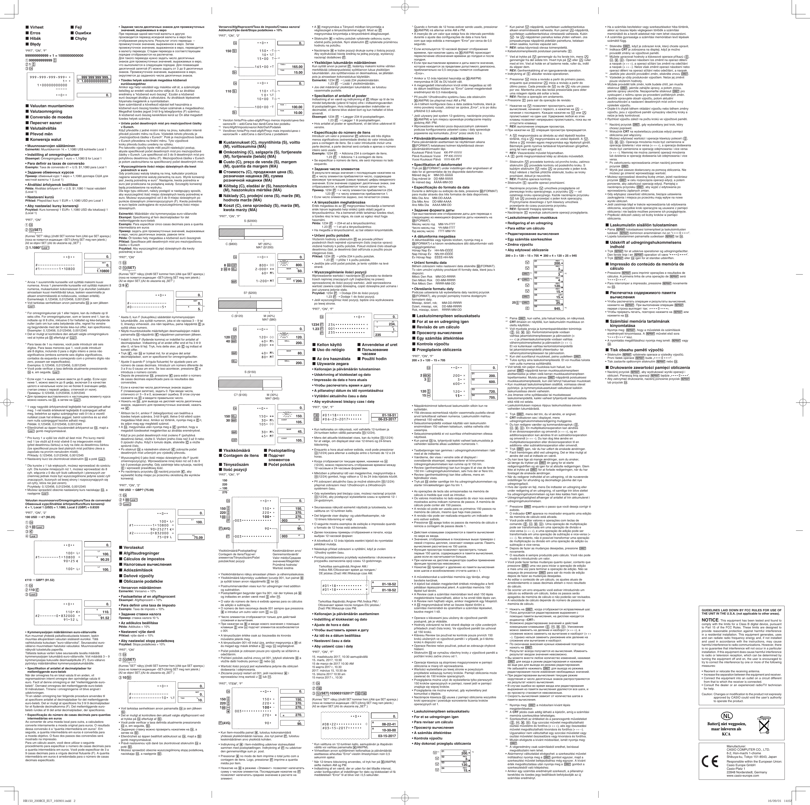 Page 2 of 2 - Casio HR-150RCE_200RCE HR-150RCE_200RCE_WA HR-150RCE 200RCE WA FI