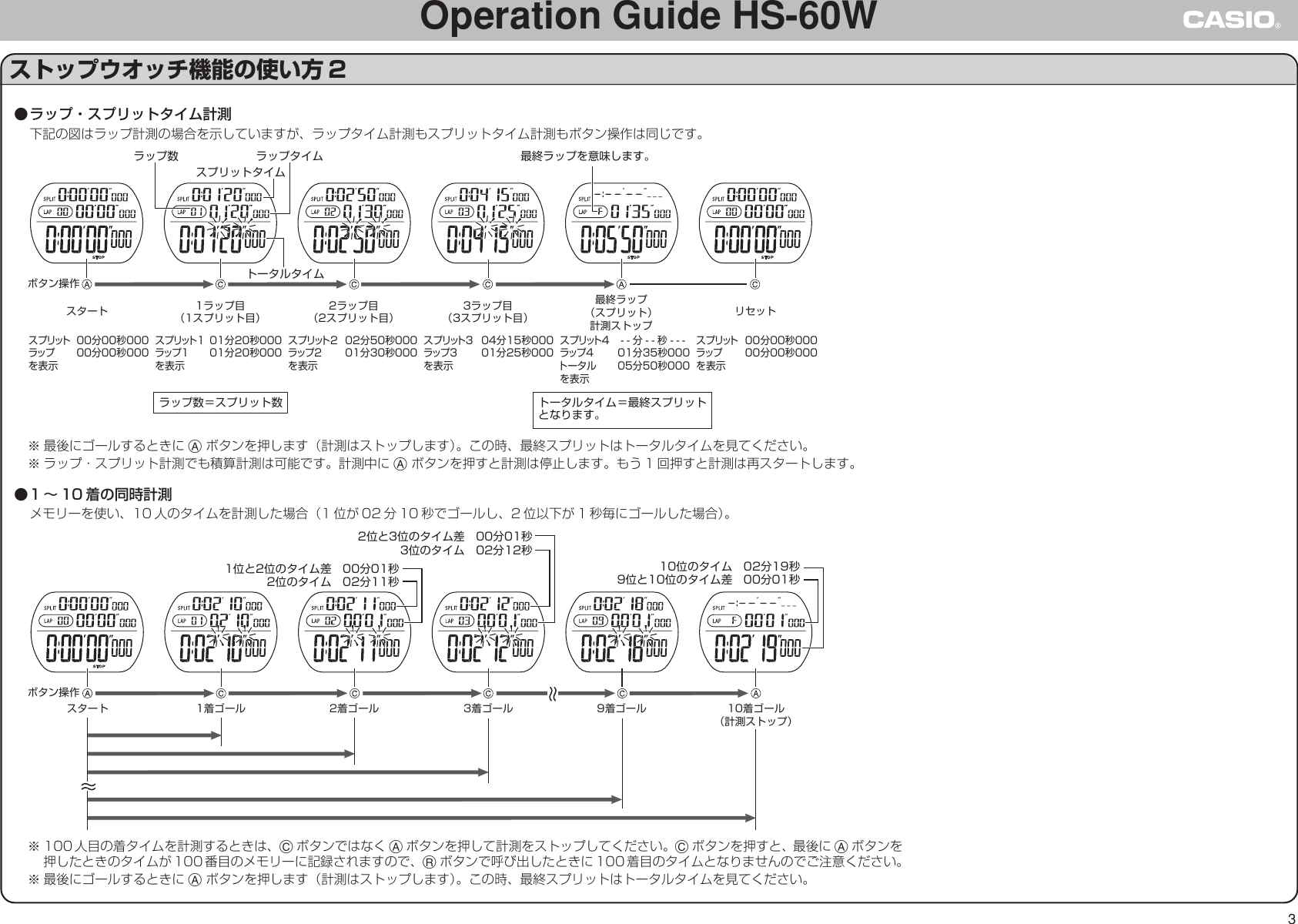 Page 3 of 5 - Casio HS-60W HS60W