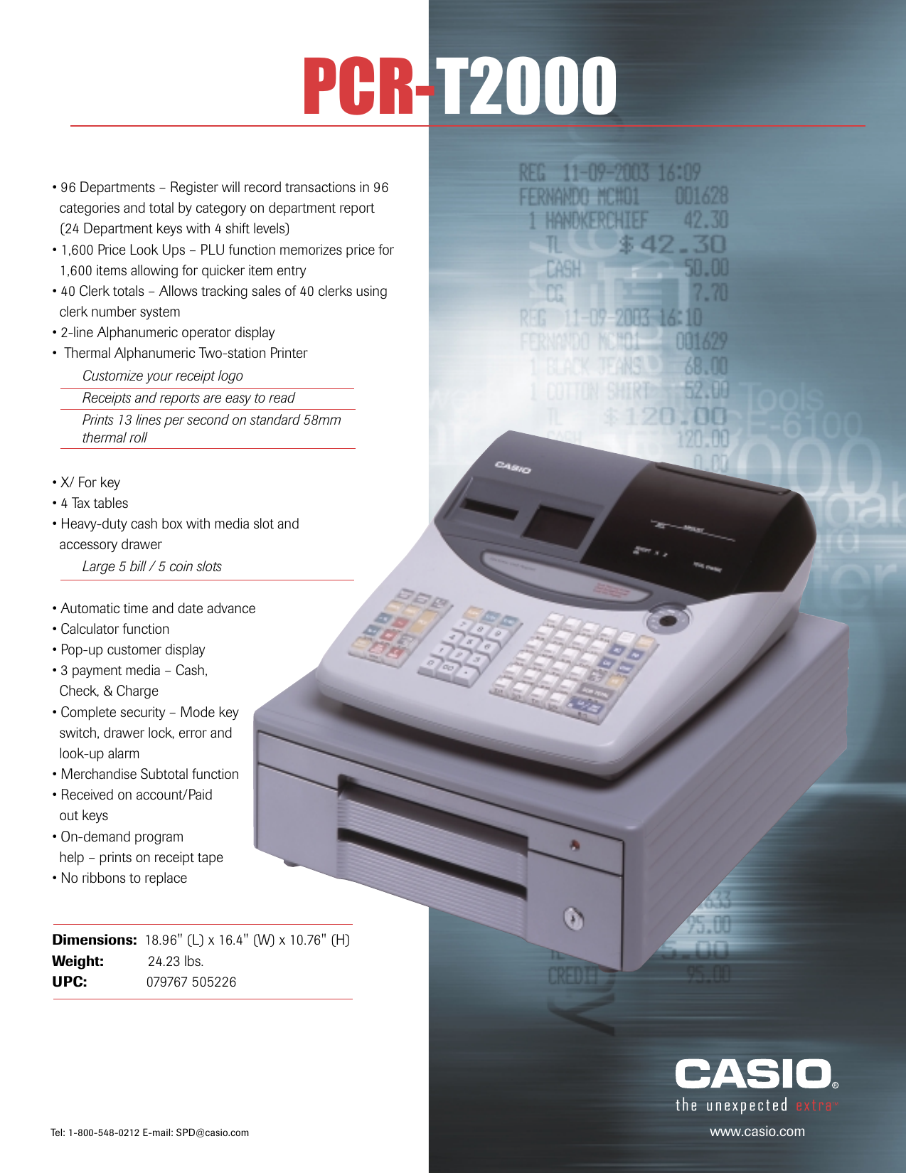 Page 1 of 1 - Casio PCR-T2000 User Manual  To The 9ff9ed55-6ab6-4a9d-84a6-e6da4ab96e61