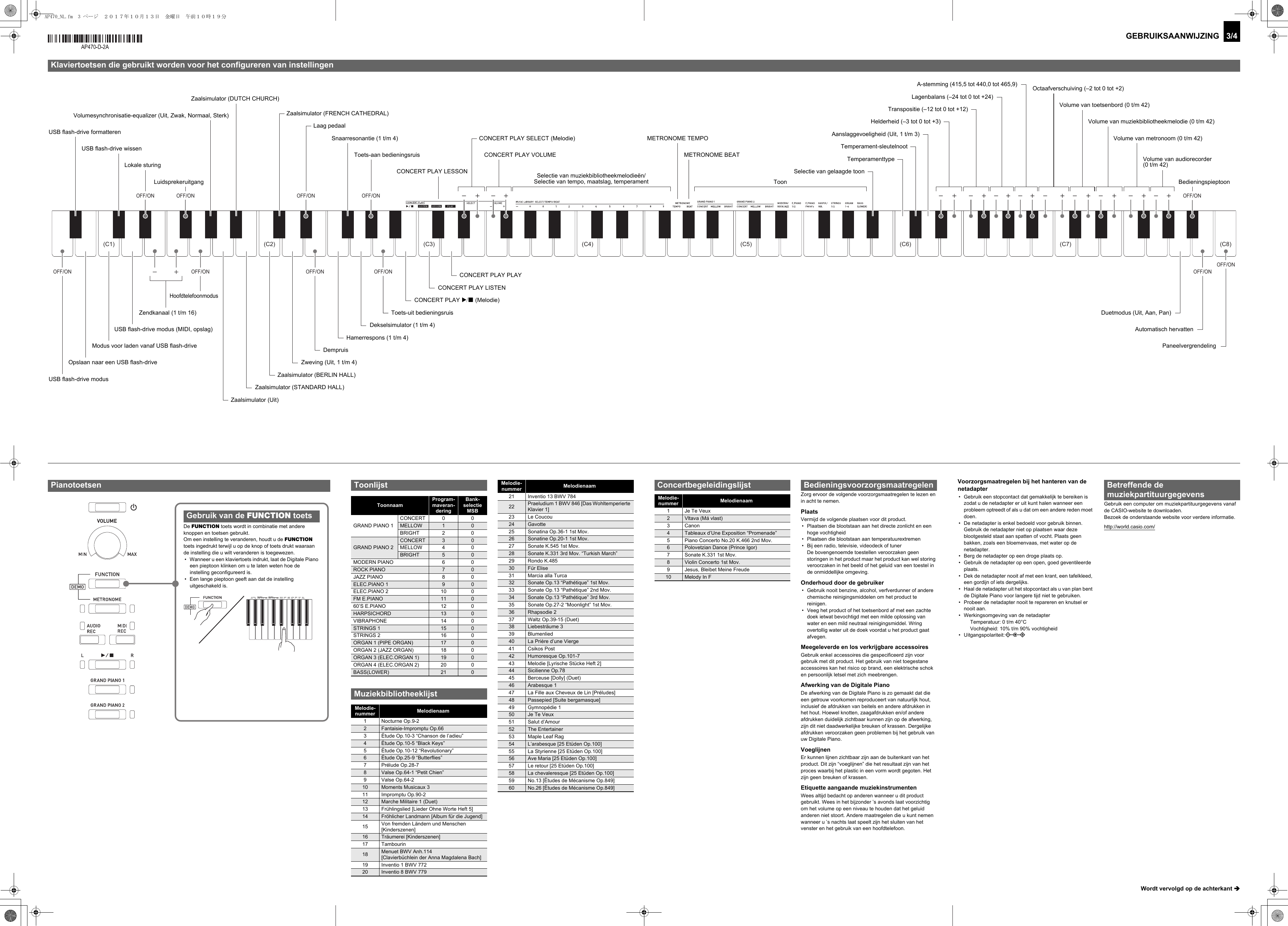 Page 3 of 4 - Casio AP470_NL Web_AP470-D-1A_2A Web AP470-D-1A 2A NL