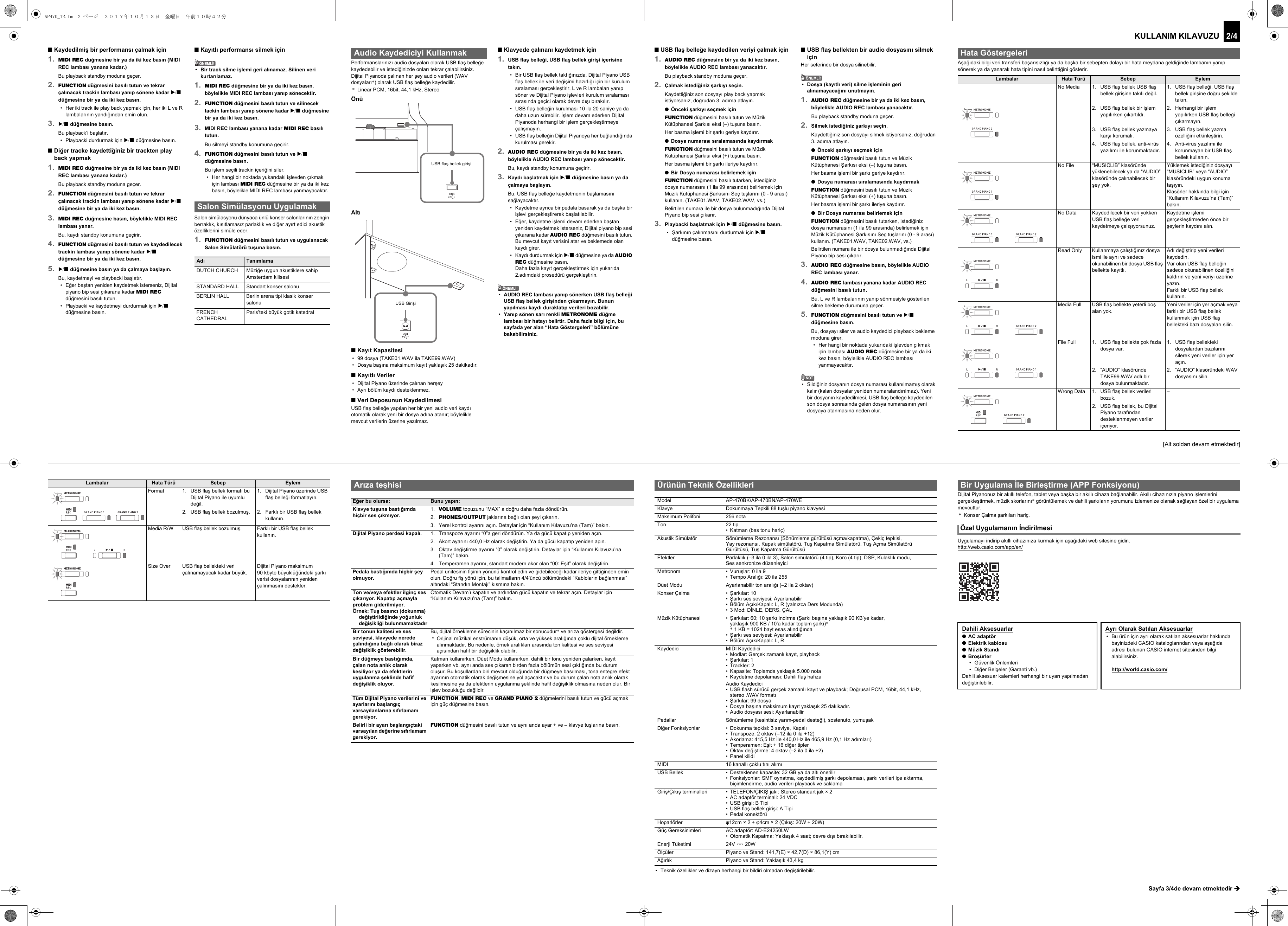 Page 2 of 4 - Casio AP470_TR Web_AP470-TR-1A_2A Web AP470-TR-1A 2A TR