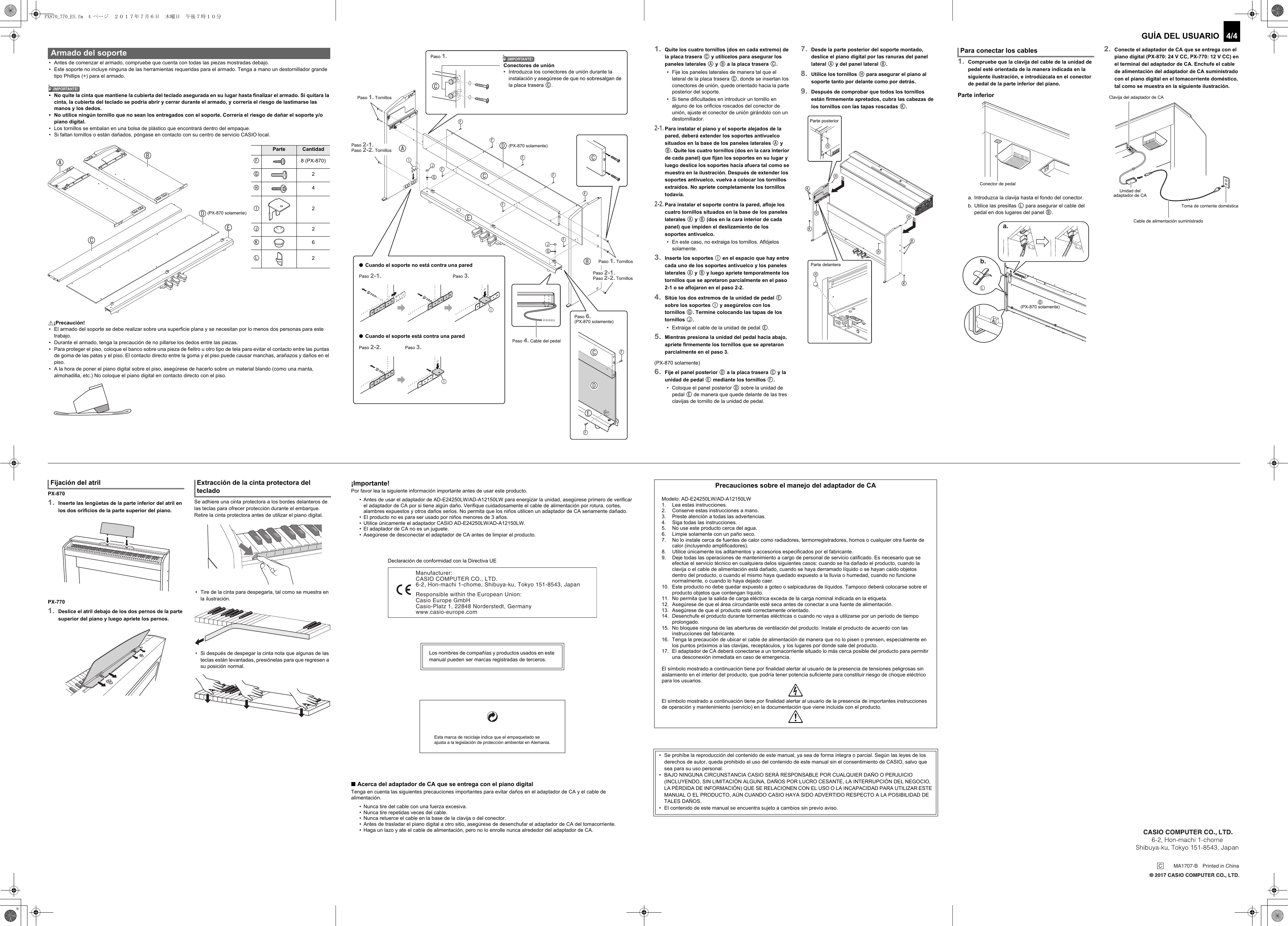 Page 4 of 4 - Casio PX870/770_ES Web_PX870_770-S-1B_2B Web PX870 770-S-1B 2B ES