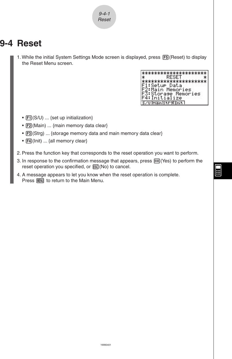 Page 7 of 8 - Casio ZX-945 Ch09E Chapter 9 System Settings Menu Algebra Chapter09 EN